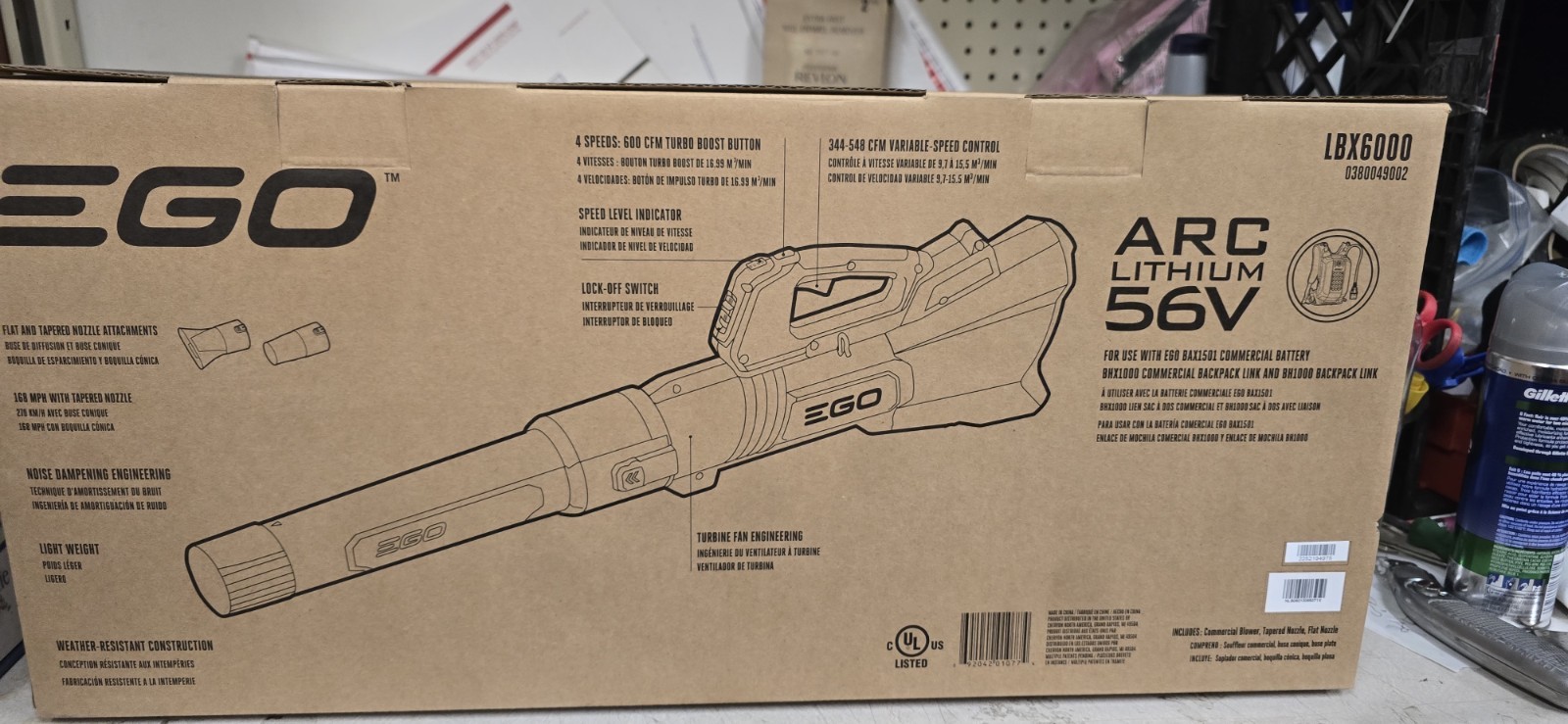 EGO Commercial LBX6000 146 Mph 600CFM 56V Battery Handheld Leaf Blower Tool Only