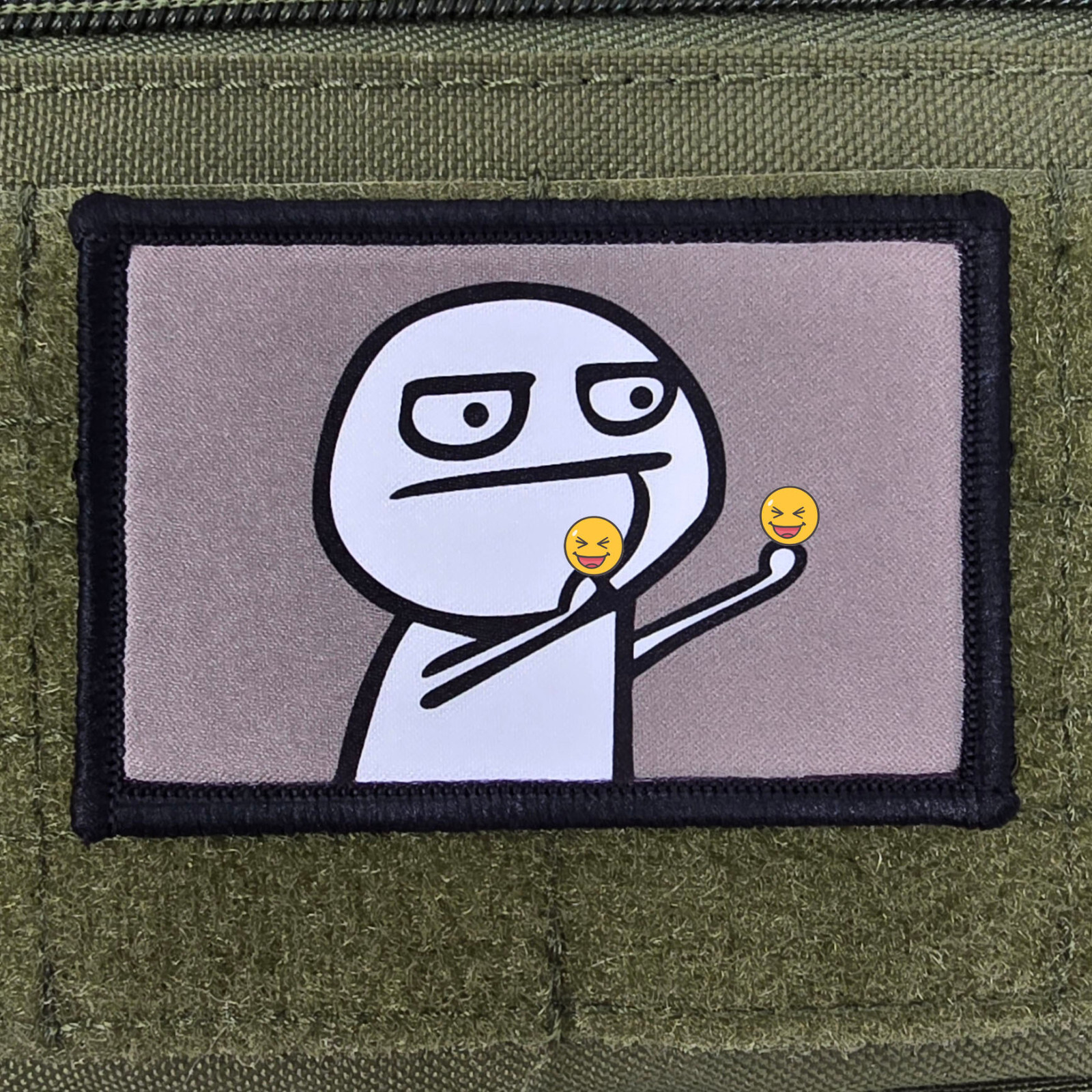 Middle Finger Meme Patch Moral Tactical Military Army USA Flag Hook & Loop 3x2