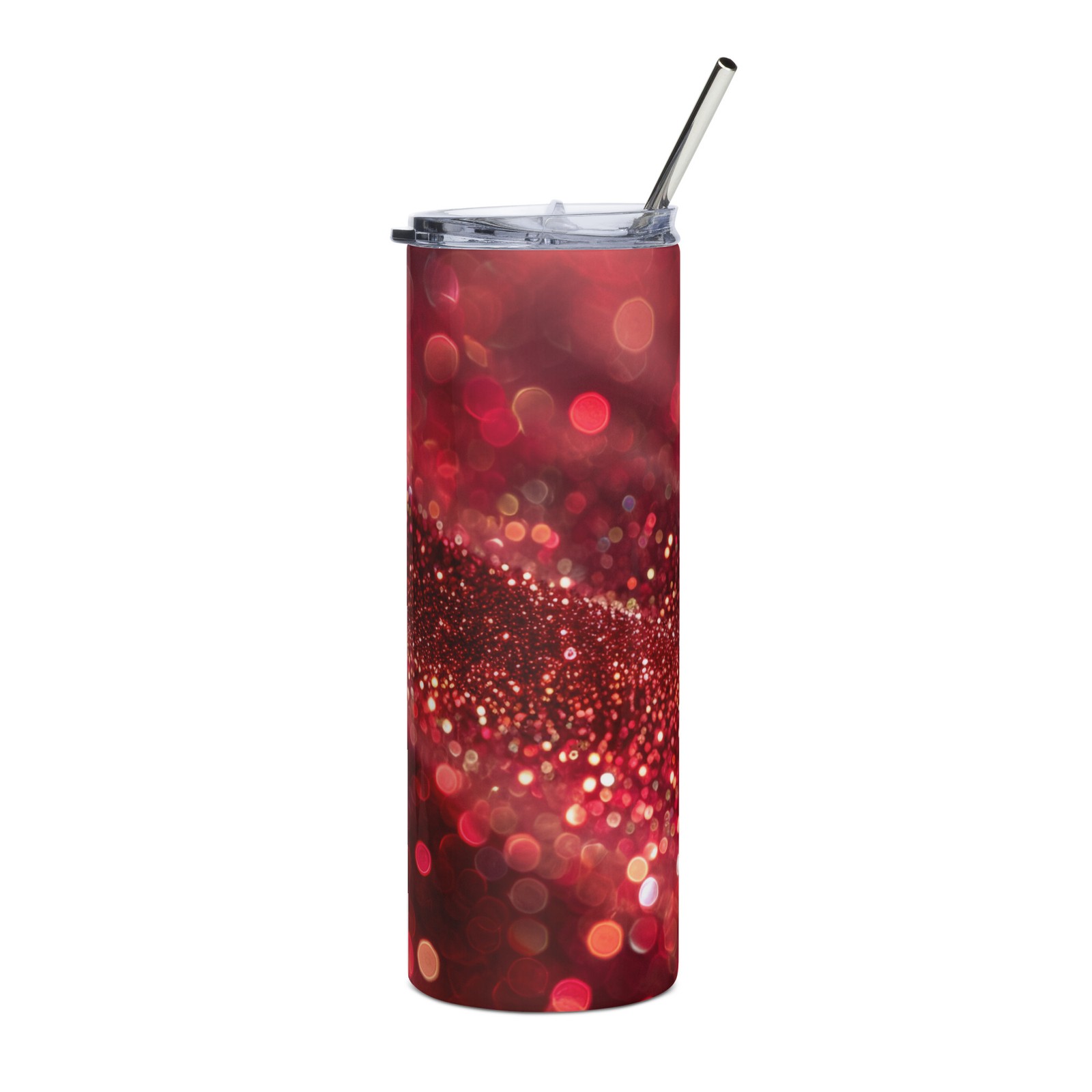 Ruby Glitter Stainless steel tumbler
