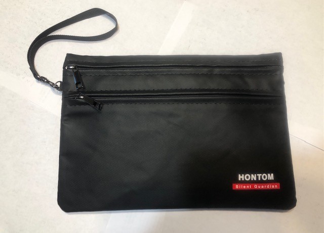 6400℉ Fireproof Money Bags 2 Pack with Hidden Dual Zipper, Small, Black