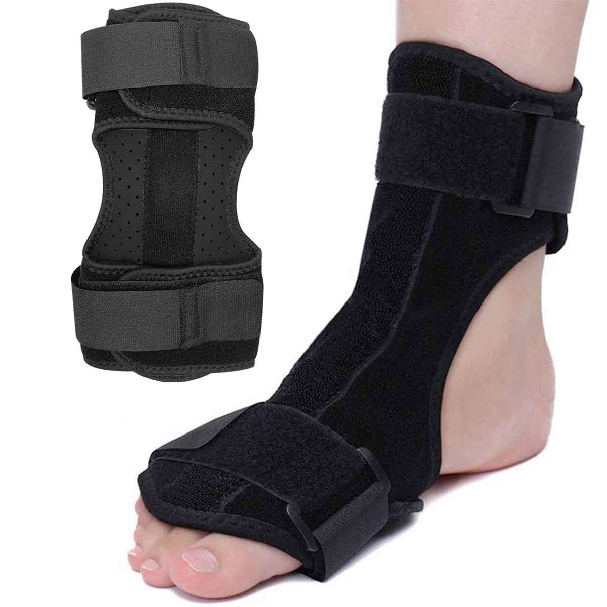 1pc Plantar Fasciitis Night Splint Adjustable Foot Drop Ankle Brace Support Pain