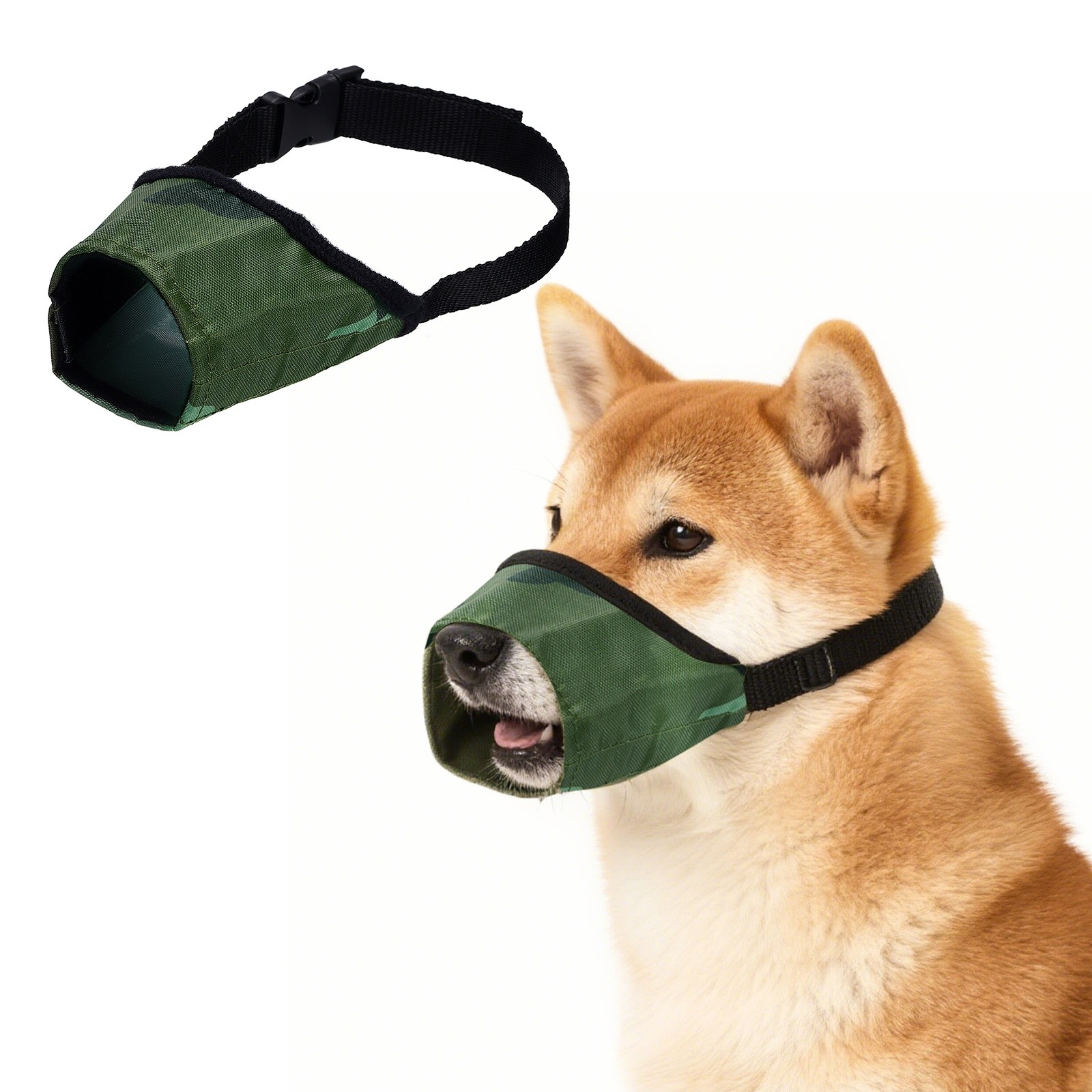 Quick Muzzle Dog Mouth Cover Protection Dog Muzzles(XS, Camouflage) for Pet
