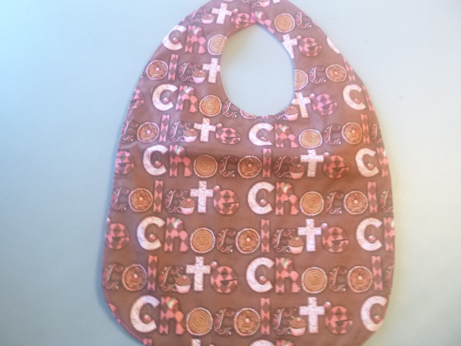 Adult Bib/Clothing Protector double thickness with Quilted Diamond Backing