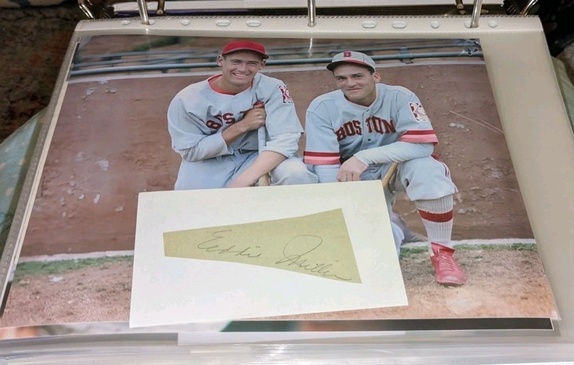 Eddie Miller Boston Braves Signed Cut With 8x10 Photo W/Our COA B