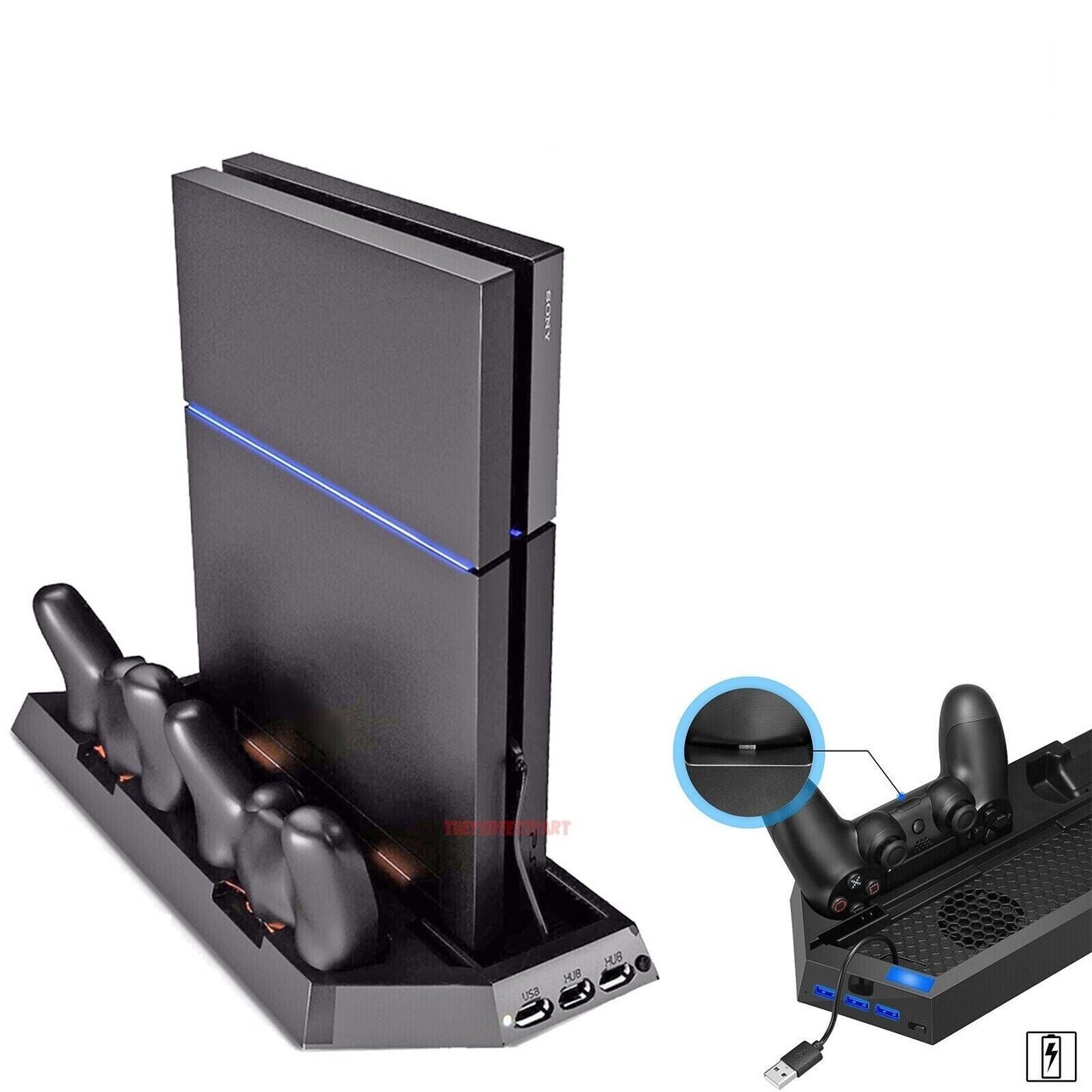 PS4 Cooling Station Vertical Stand Controller Charging Dock for PlayStation 4