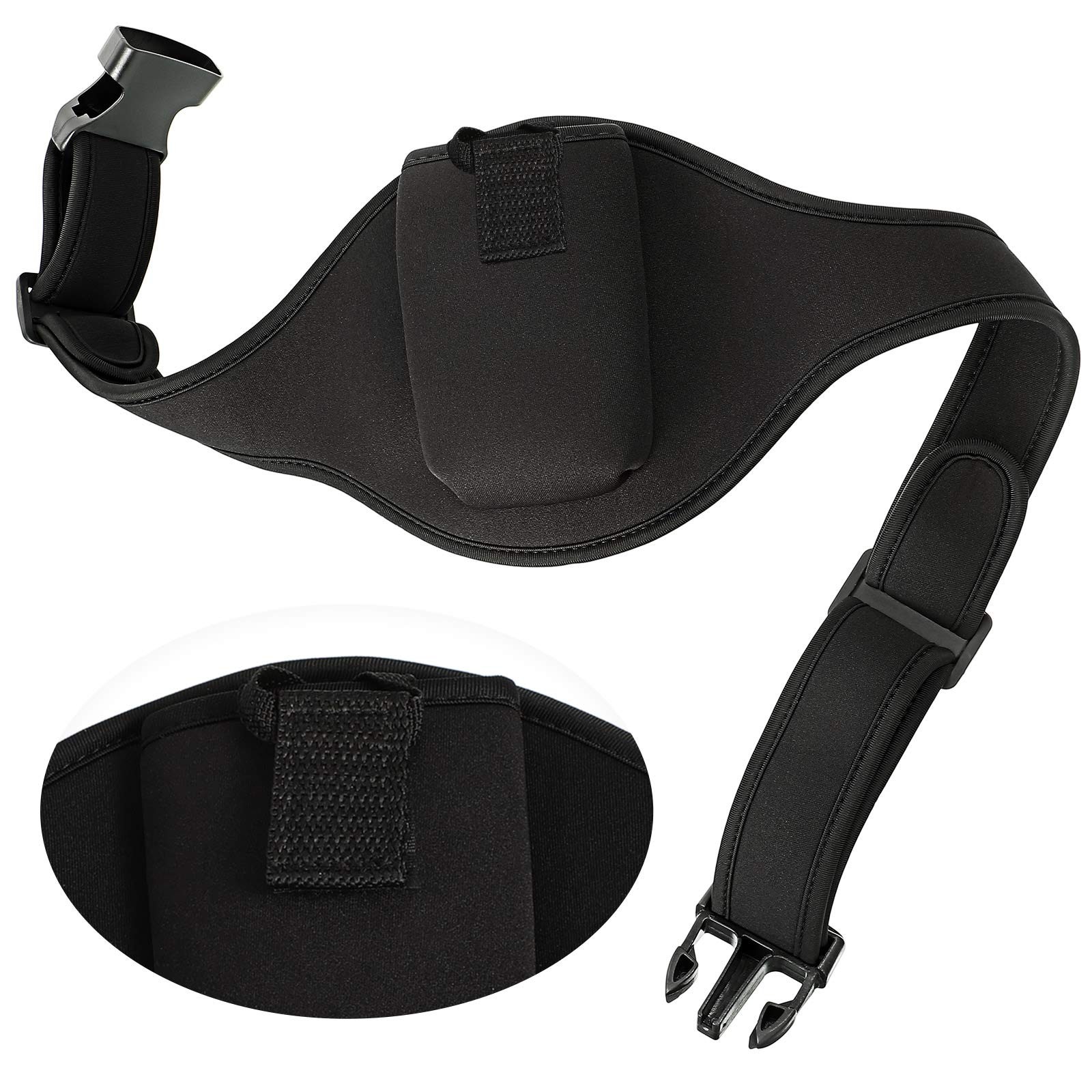 Wireless Microphone Belt for Theatre & Fitness Black 1 Pack