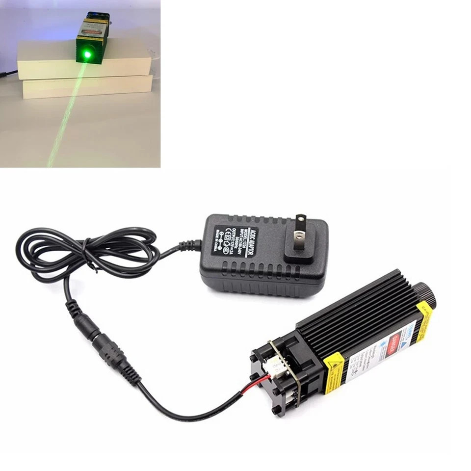 Focusable 520nm 500mW High-Power Green 12V Laser Module w/ PWM & TTL Modulation