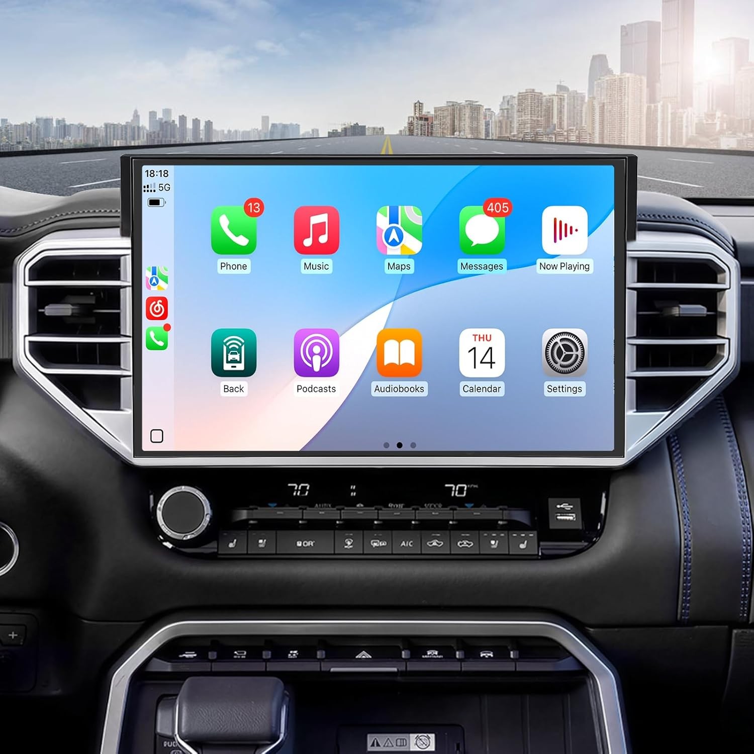 14.6'' HD Car Radio GPS Navigation Android 4+64GB For Toyota Tundra 2019~2024