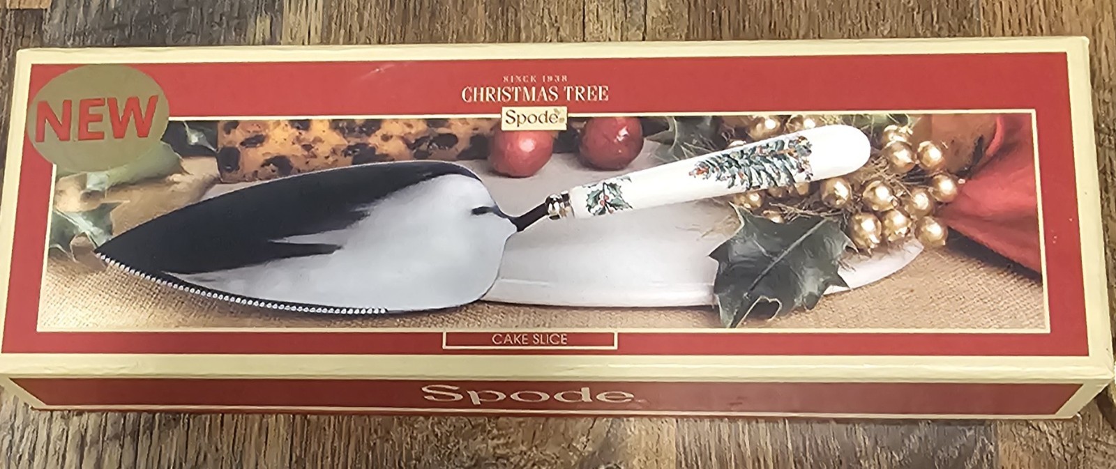 SPODE CHRISTMAS TREE CAKE SLICE New In Box