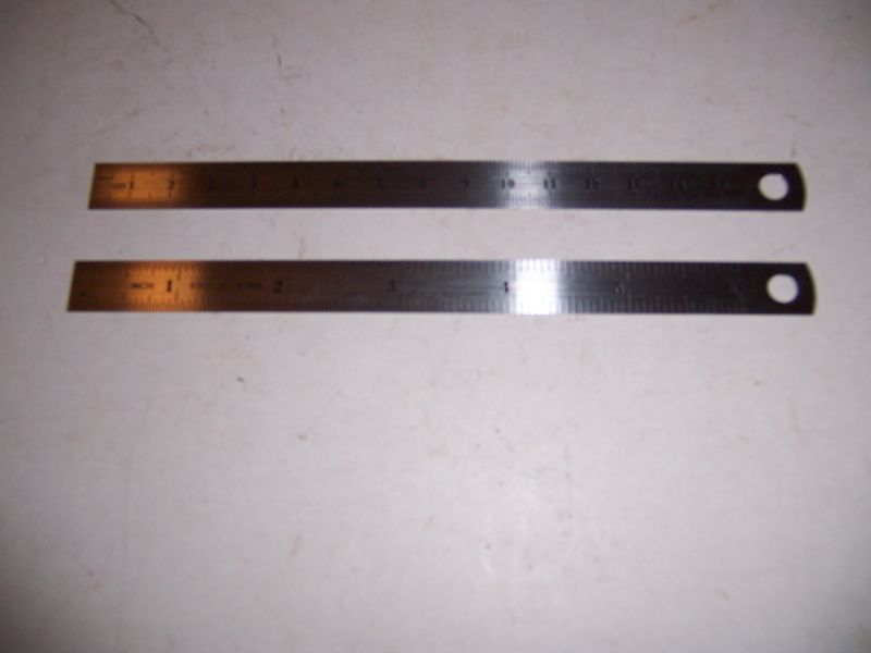 2pc MEASURING SET Stainless Steel RULERS 6" metric &sae 6" ruler