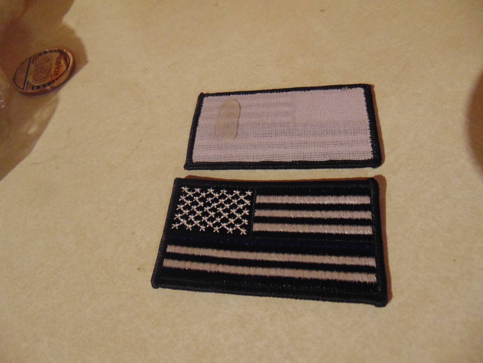 PATCH POLICE US AMERICAN FLAG FORWARD FACING SHOULDER SEW ON BLUE LIVES MATTER