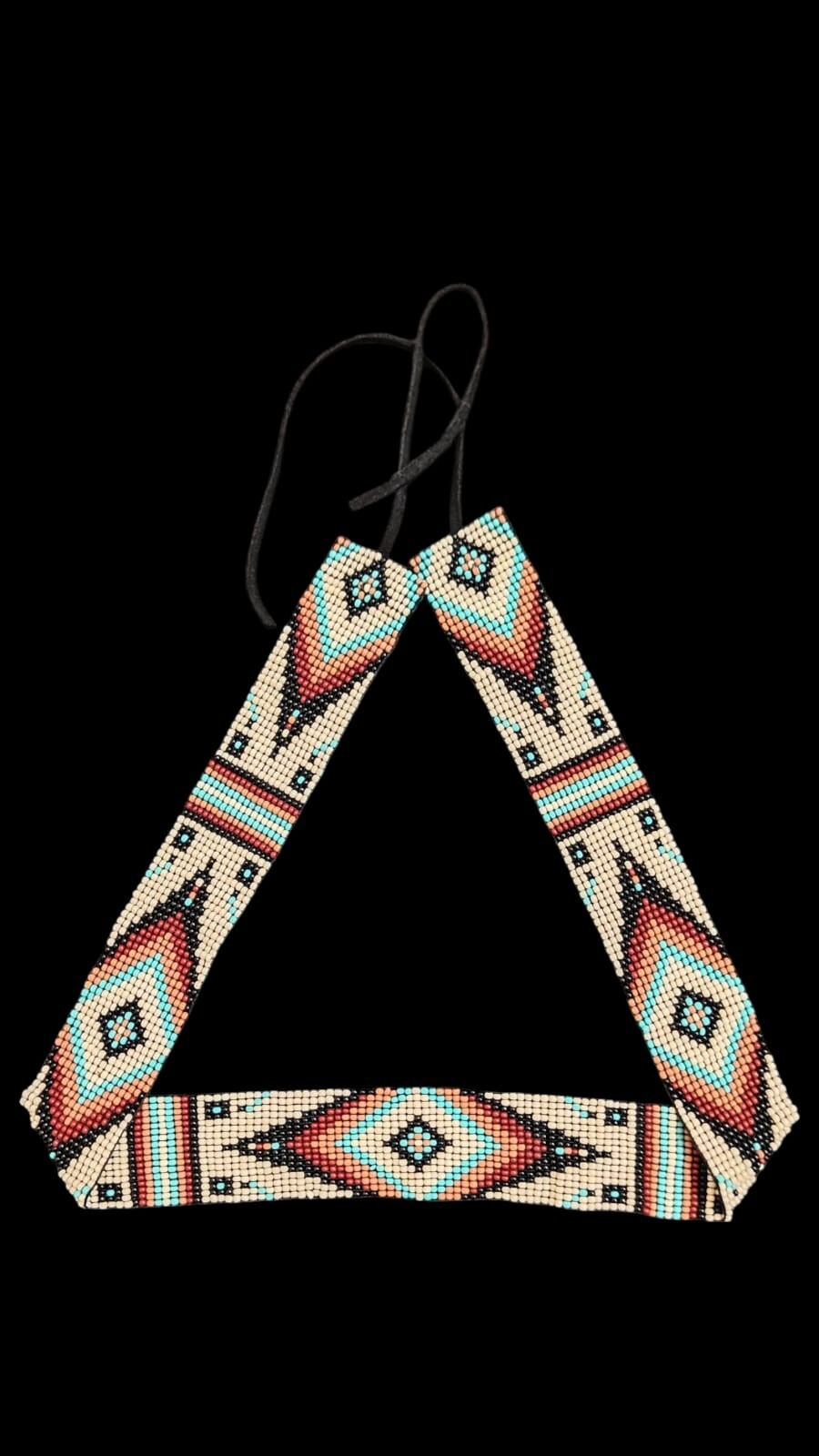 Beaded Hat Band Native American Style Southwestern Cowboy Rode Handmade hatband