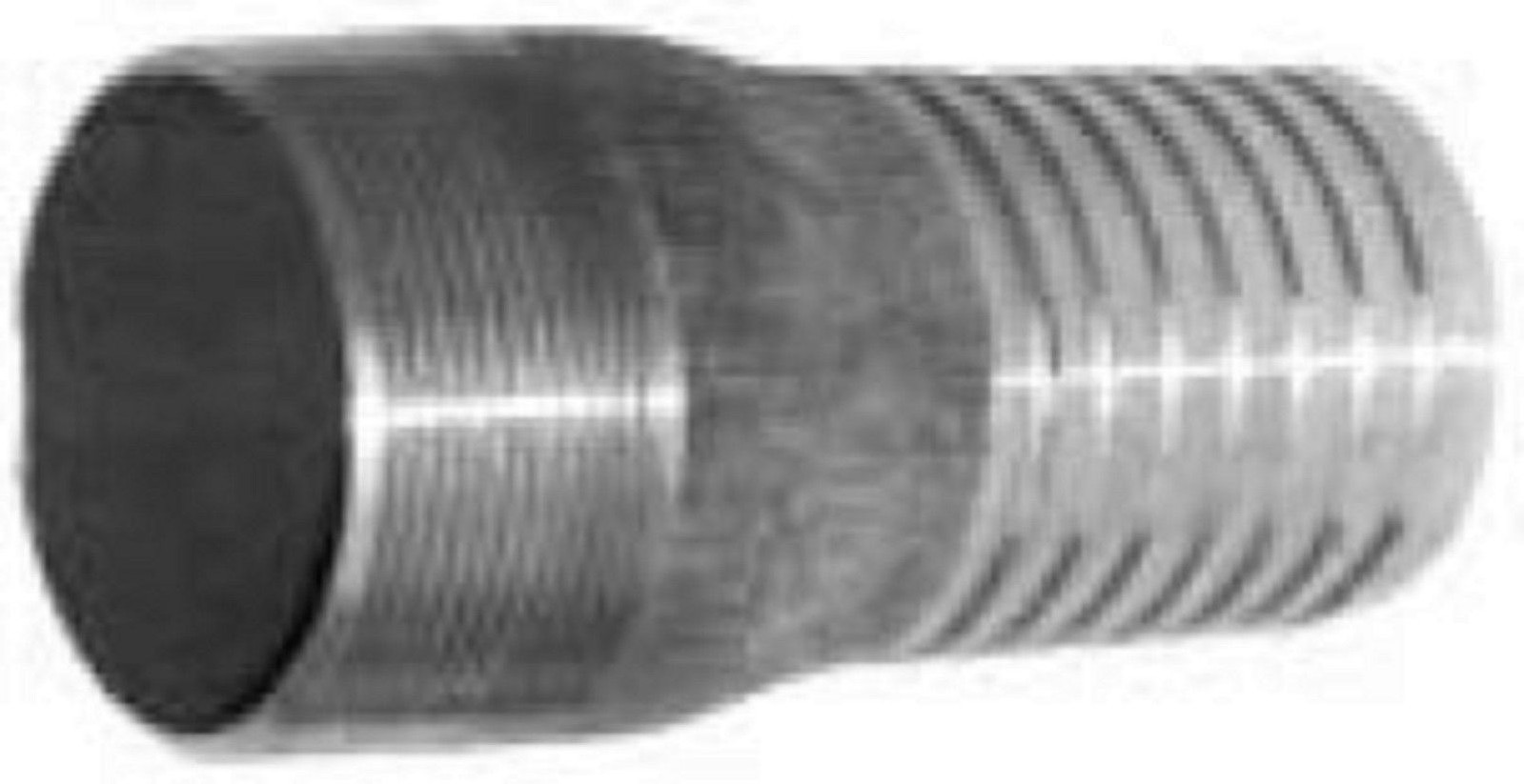Hose Barb for 4" ID Hose x 4" MNPT Black Steel King Combination KC Nipple SF400S