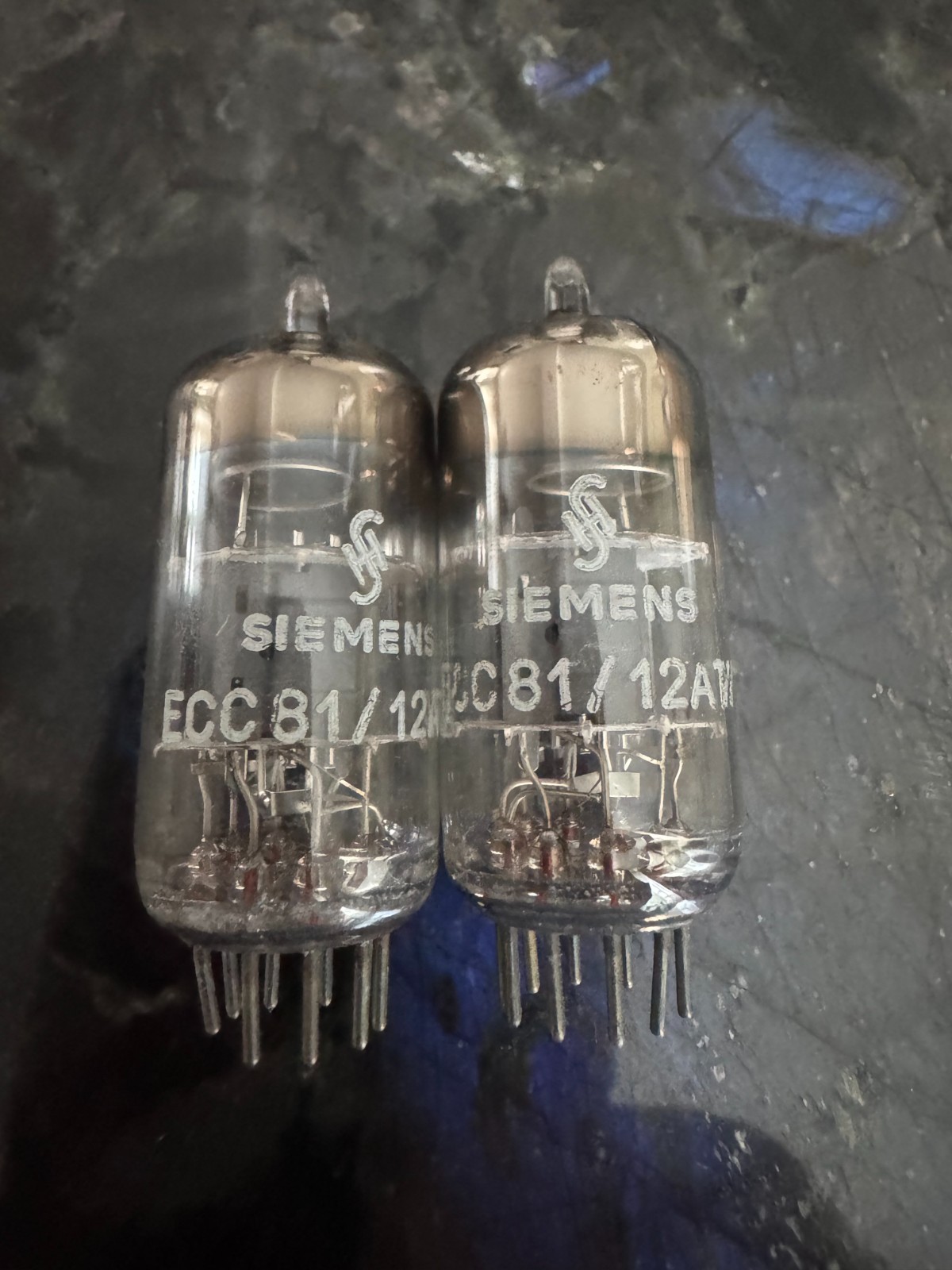 Siemens & Halske ECC81 1960s RED-TIP  RARE  tubes NIB 12AT7 E81CC  Lot 2pcs