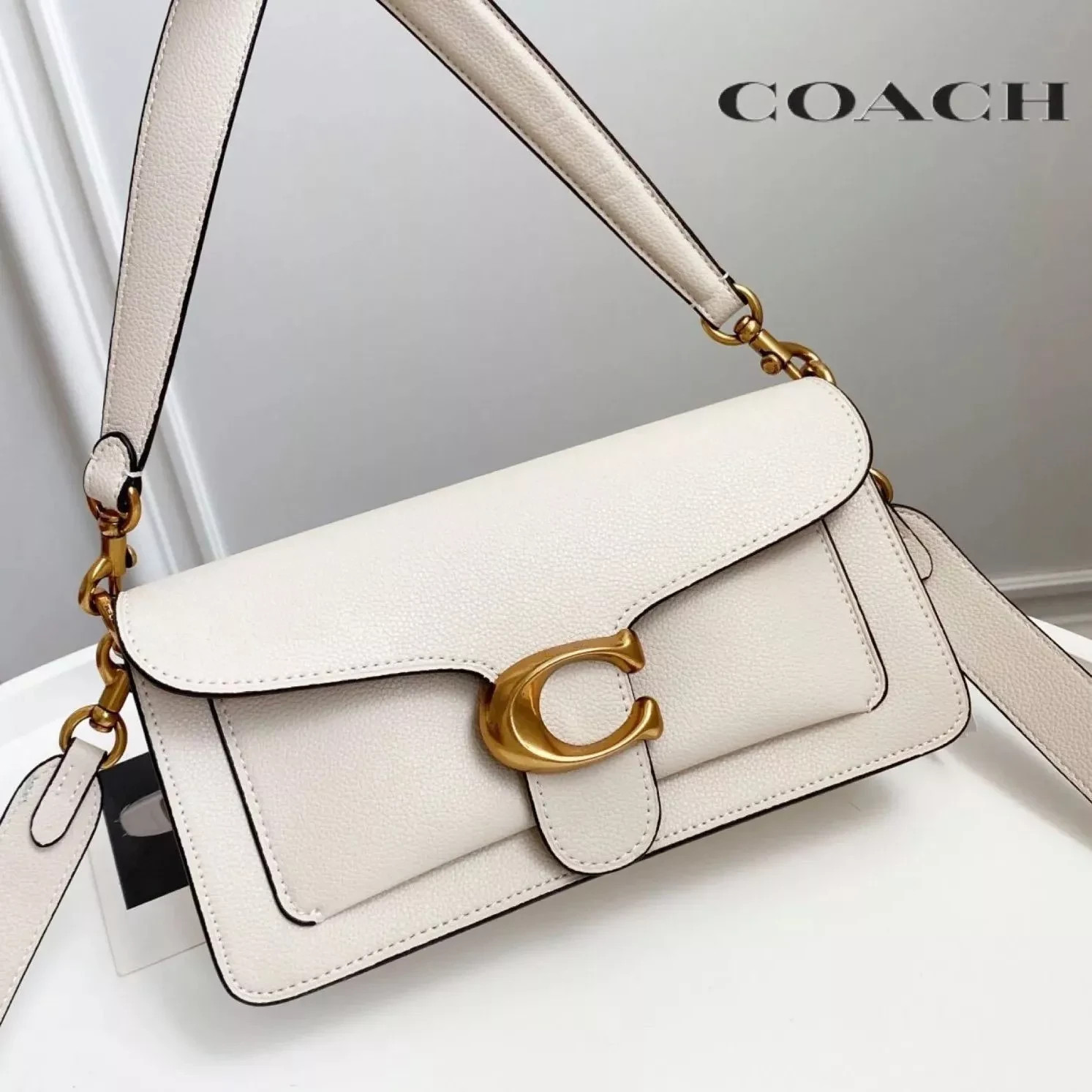 Coach F73995 Tabby 26 2Way Crossbody Shoulder Bag White Leather New