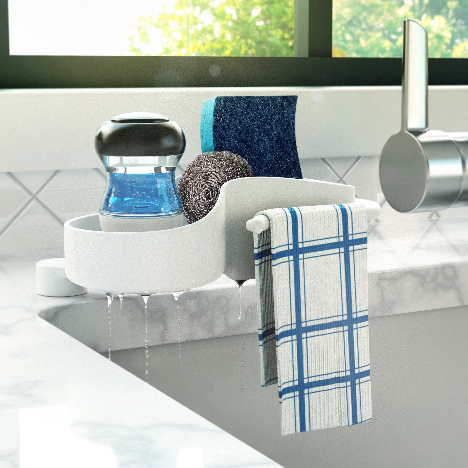 Sink SideKick Glue Magnet Sink Caddy Organizer Hygienic No Drill CLEARANCE PRICE