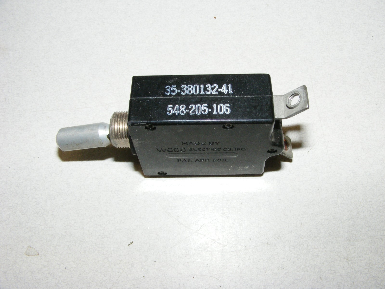 (1) Wood Electric Circuit Breaker Switch 35 380132 41 Aircraft (a97)