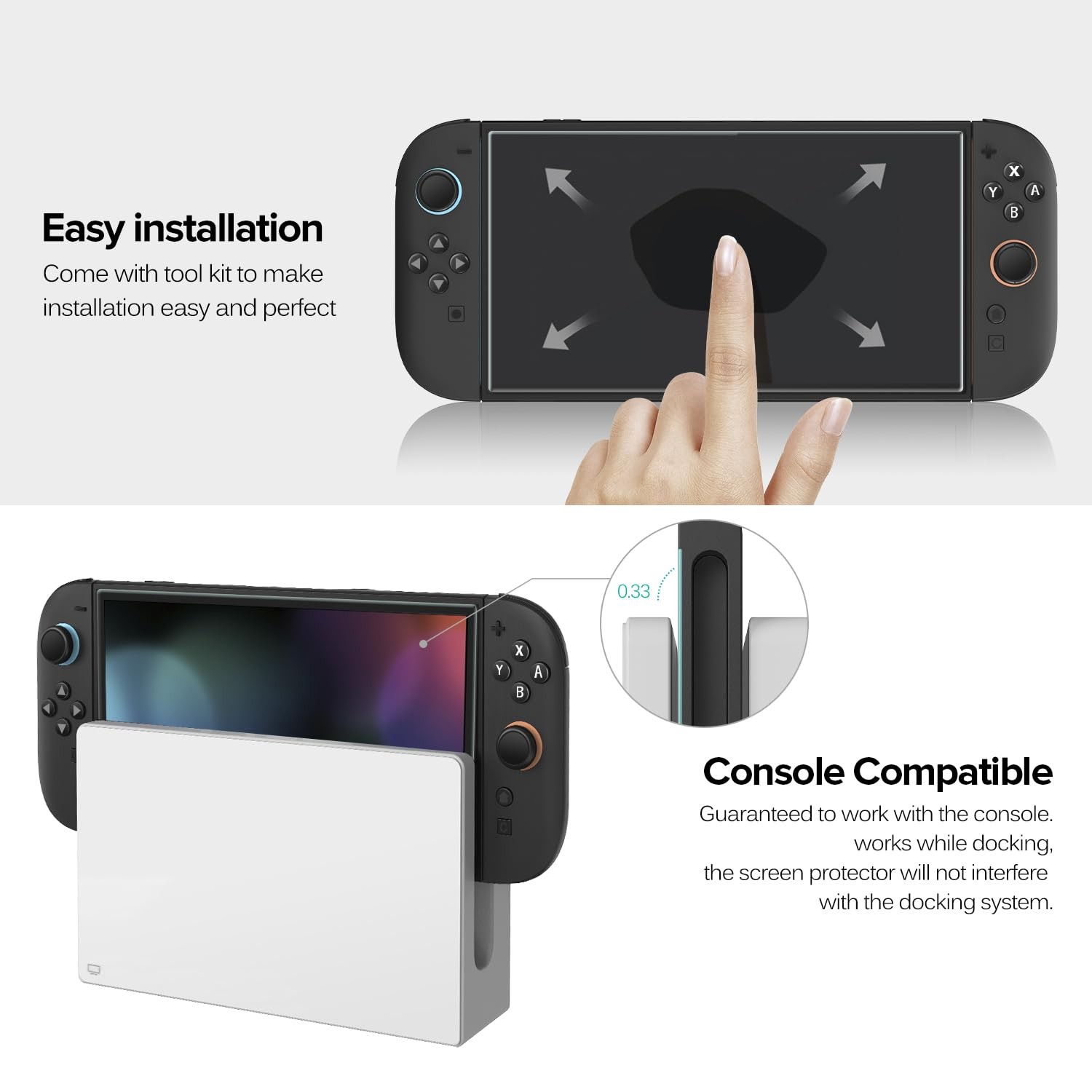 ivoler 3-Pack Screen Protector Tempered Glass for Nintendo Switch 2 Model 202...
