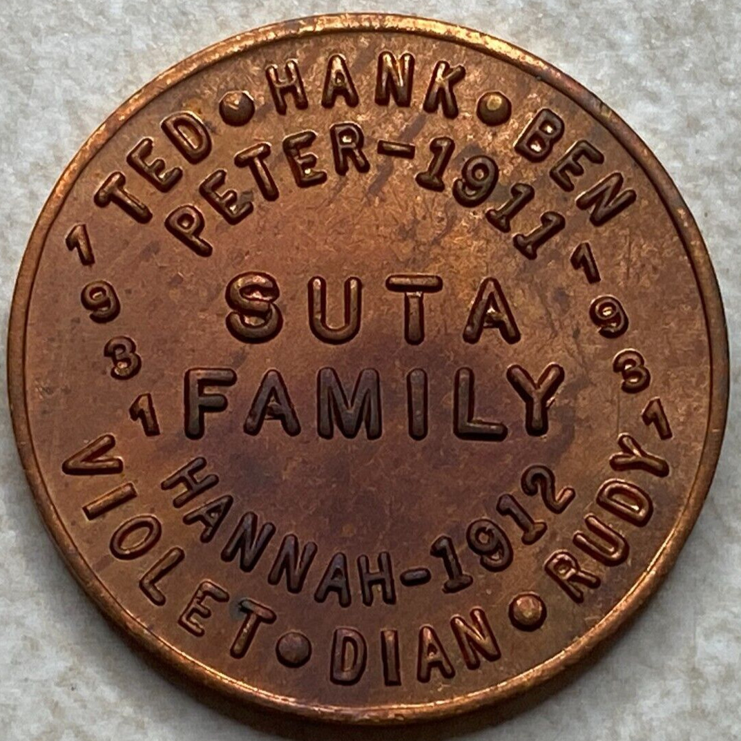 US Bicentennial Suta Family Arcade Trade Token T6579