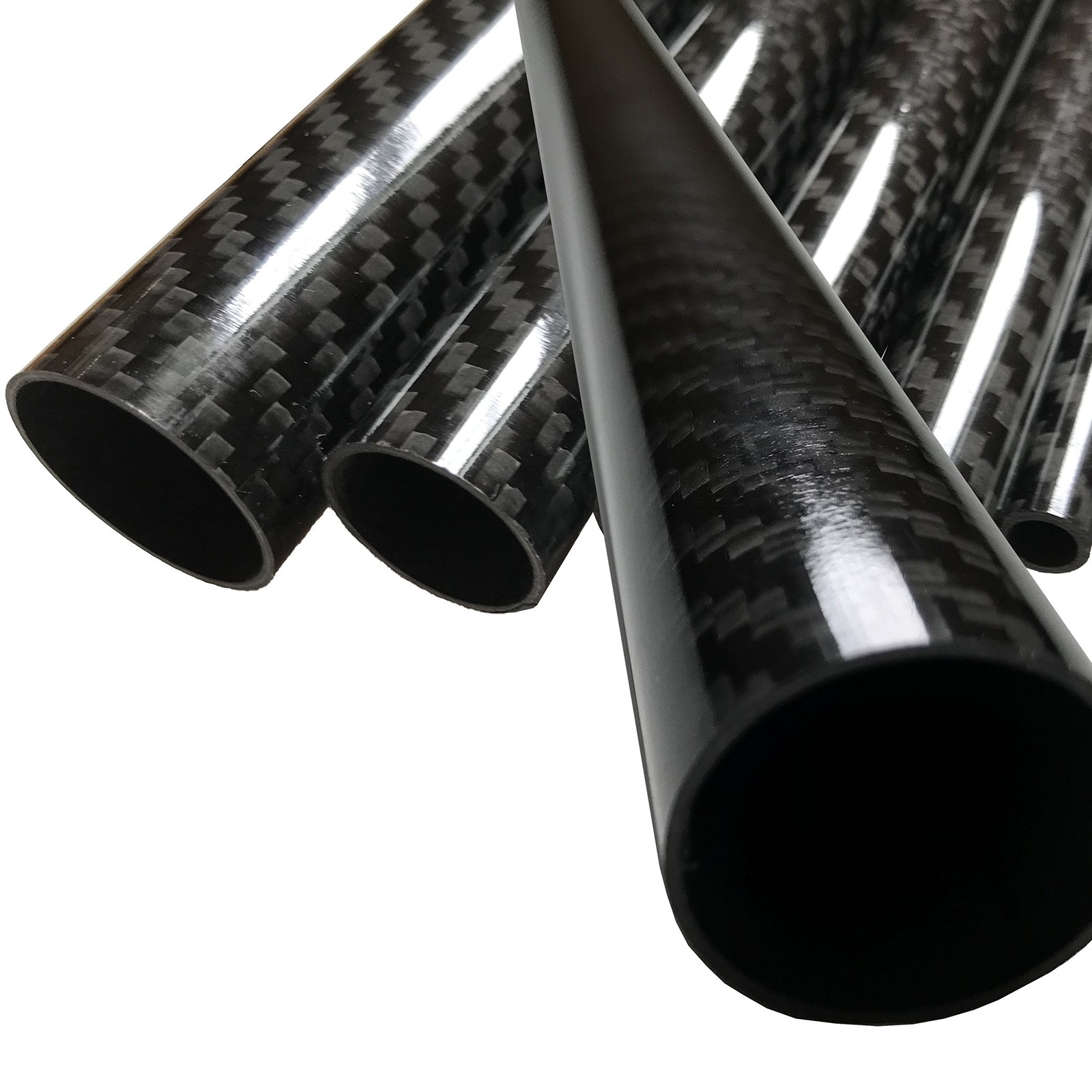 (2) Carbon Fiber Tube - 25mm x 23mm x 1000mm. Pure 3K - Glossy Finish Tubes. ...