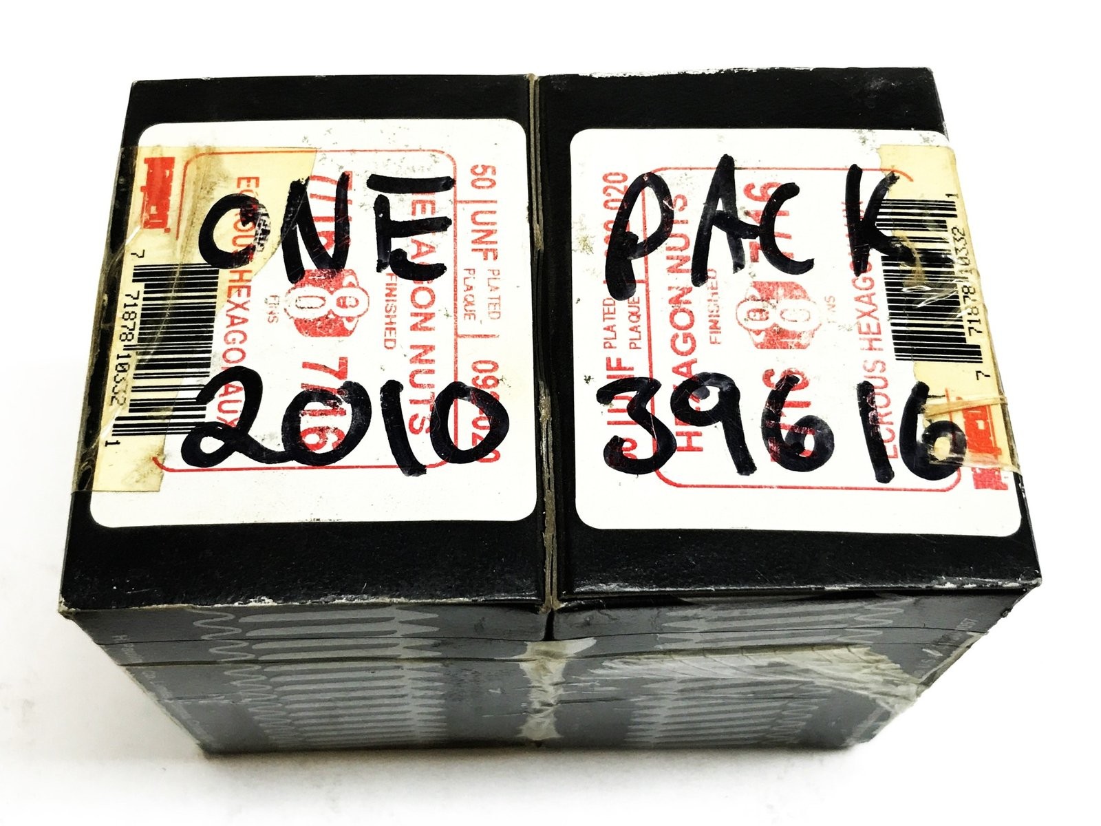 Papco 7/16" Yellow Zinc-Plated Hex Nuts, Box of 50, 092-020 [Lot of 2] NOS