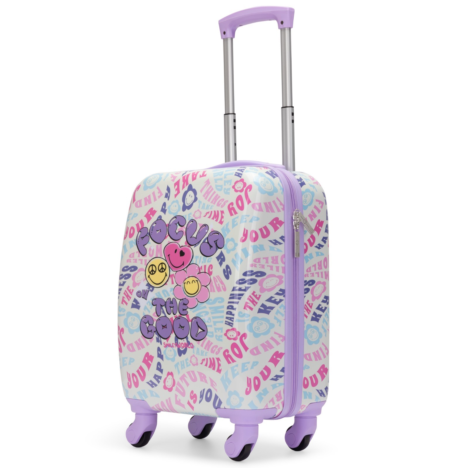 SMILEYWORLD Happy Traveler 18" Airline Approved Carry-on Suitcase