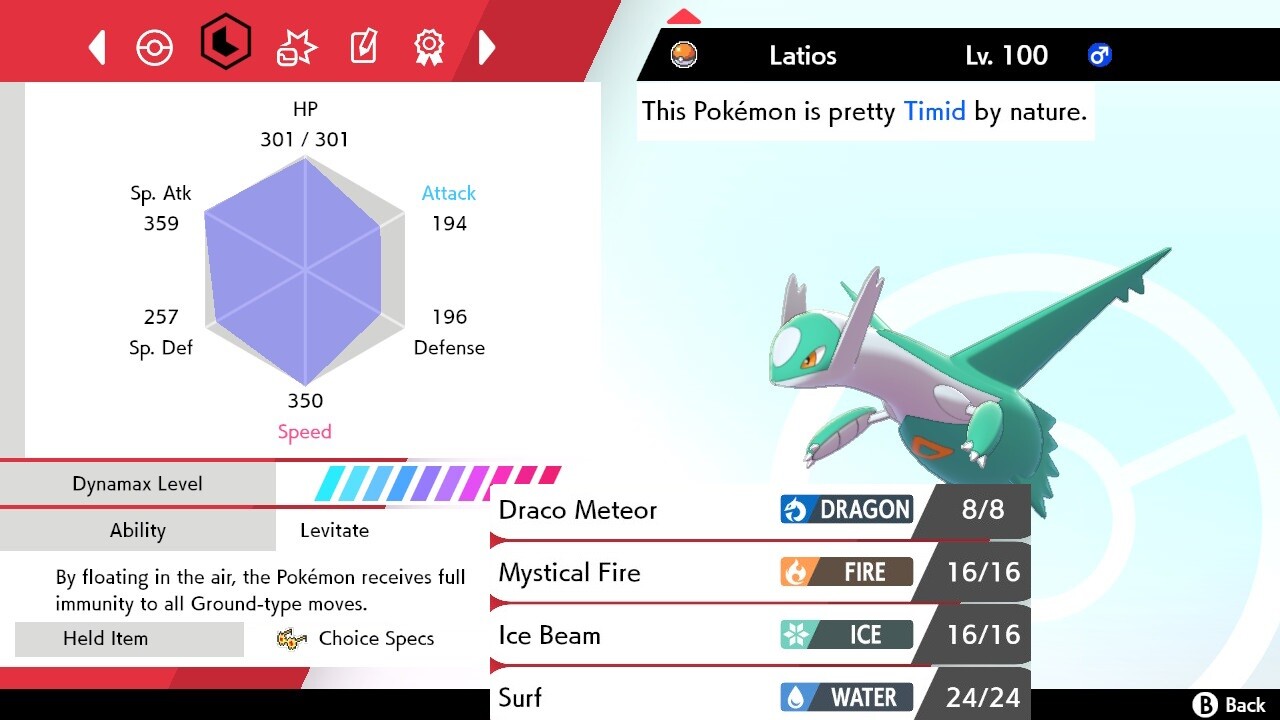 Pokemon Sword and Shield 6iv Shiny Latios - FAST DELIVERY!