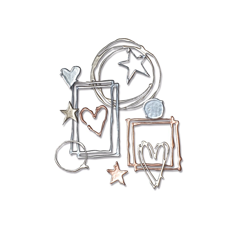Sizzix Thinlits Mixed Media Motifs Cutting Dies by Pete Hughes 665039 NEW