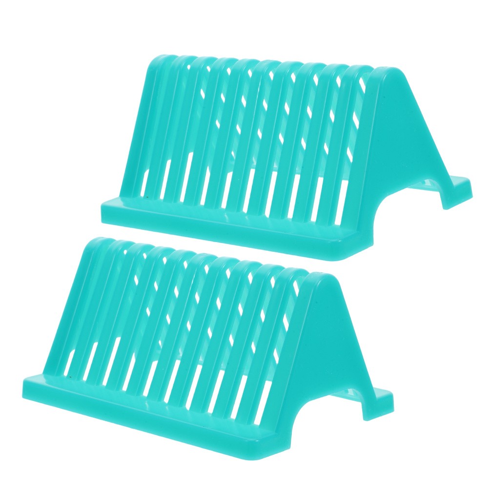 2 Pcs Staining Slides Rack Microscope Drying Glass Stand Laboratory