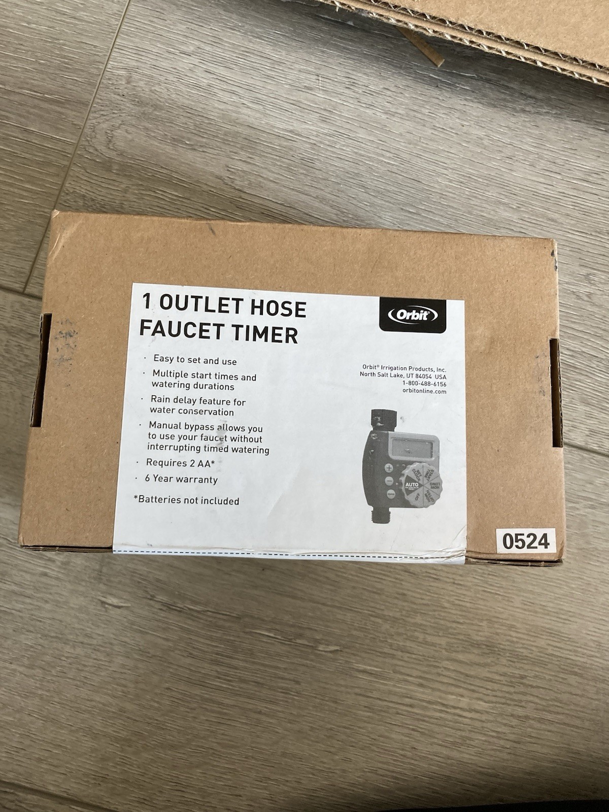 Orbit 1 Outlet Hose Faucet Timer  62061Z Green NEW Sealed