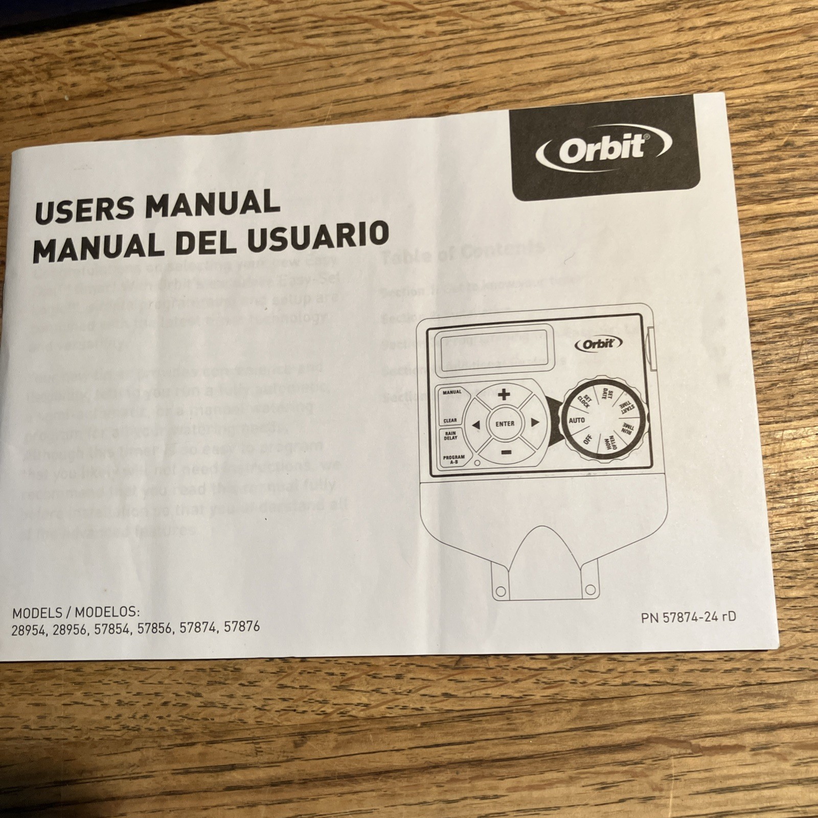 Orbit 4 Station Easy Set Logic Indoor Sprinkler Timer Model: 57874
