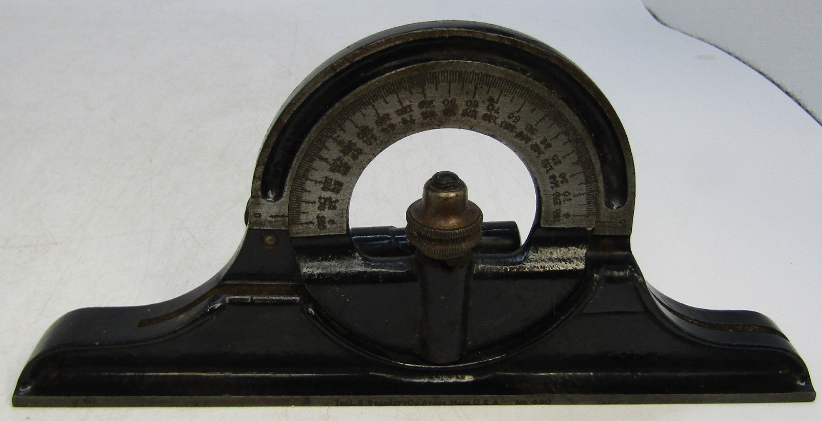 Vintage L.S. STARRETT NO. 490 PROTRACTOR HEAD. Level Works