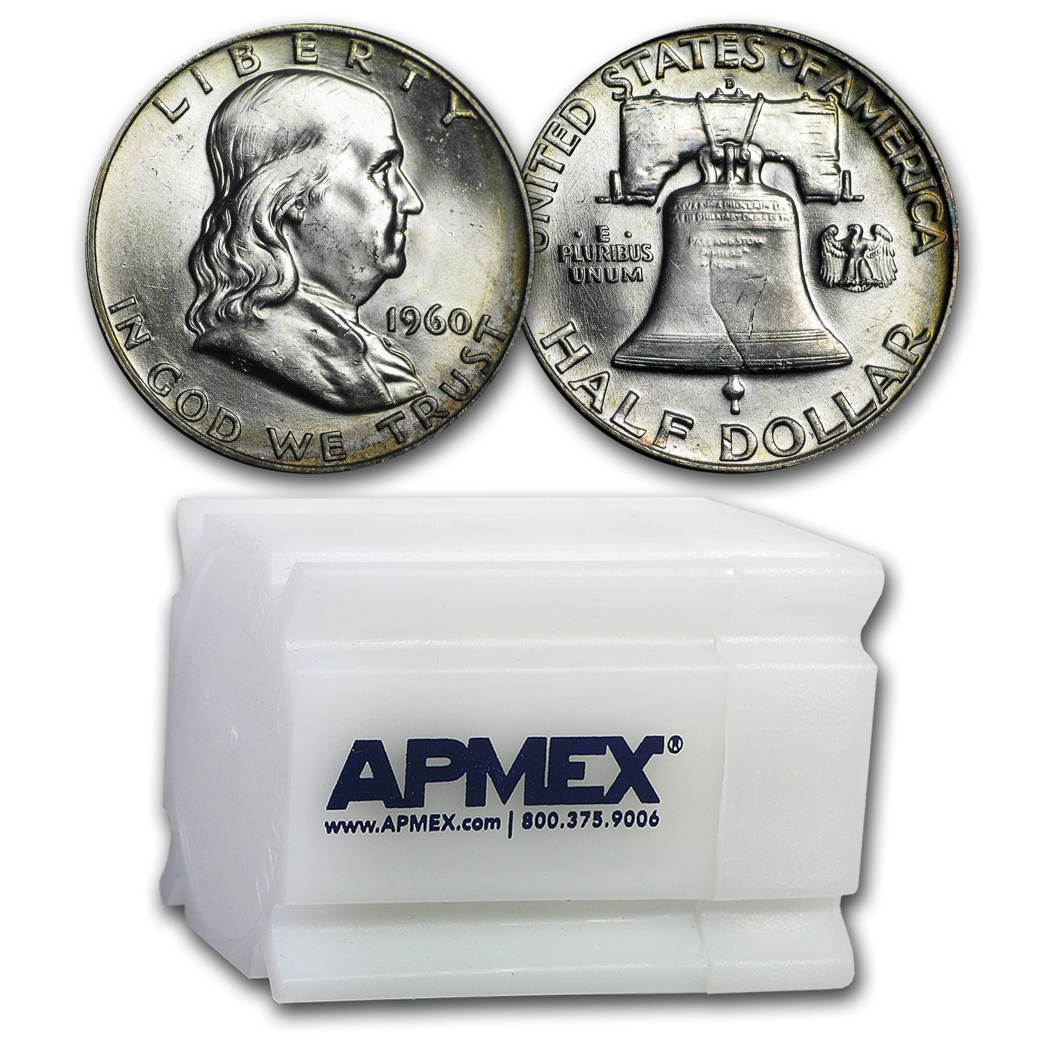 1960-D Franklin Half Dollar 20-Coin Roll BU