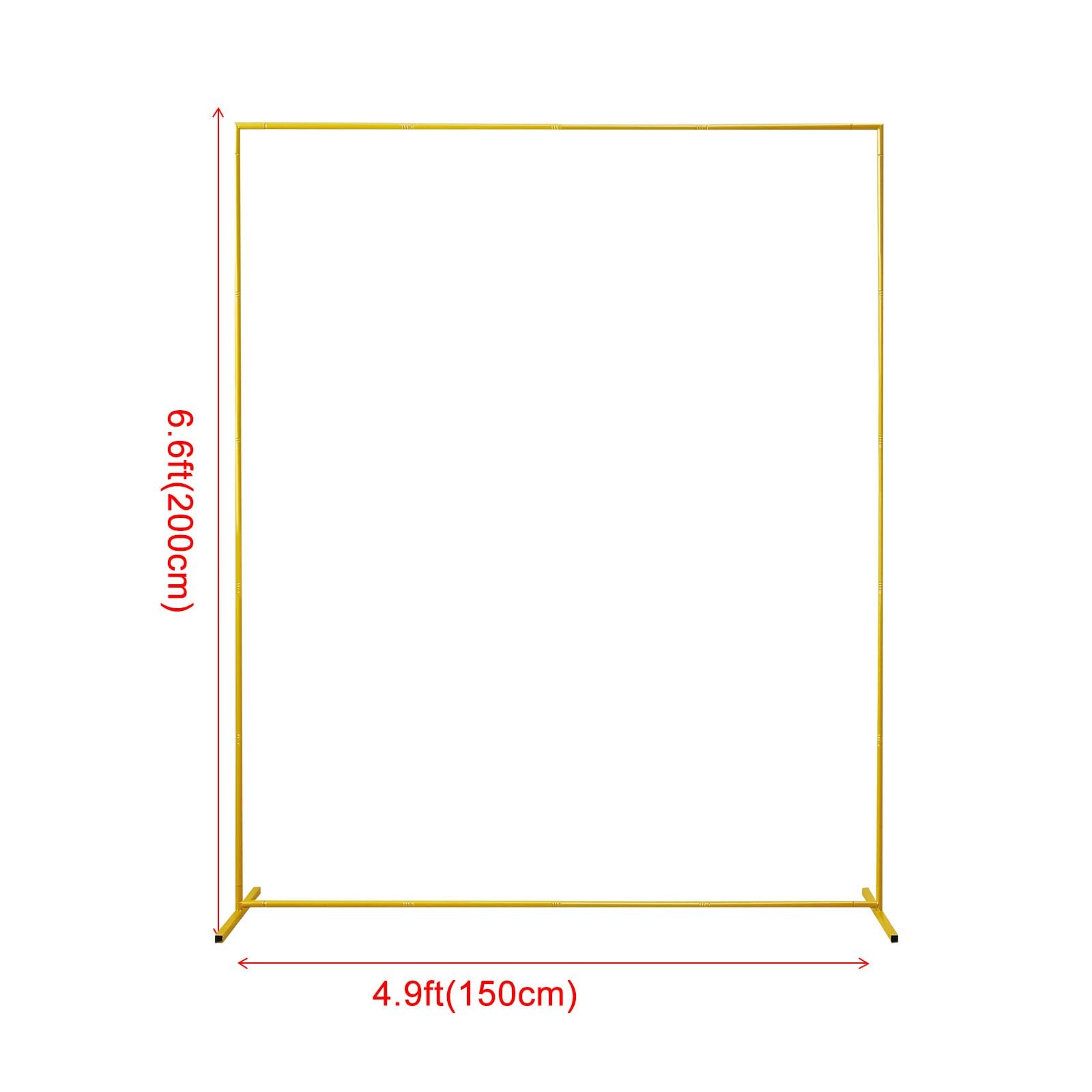 Sprite Display Gold Wedding Arch Backdrop Stand 6.6Ft5Ft Square Balloon And