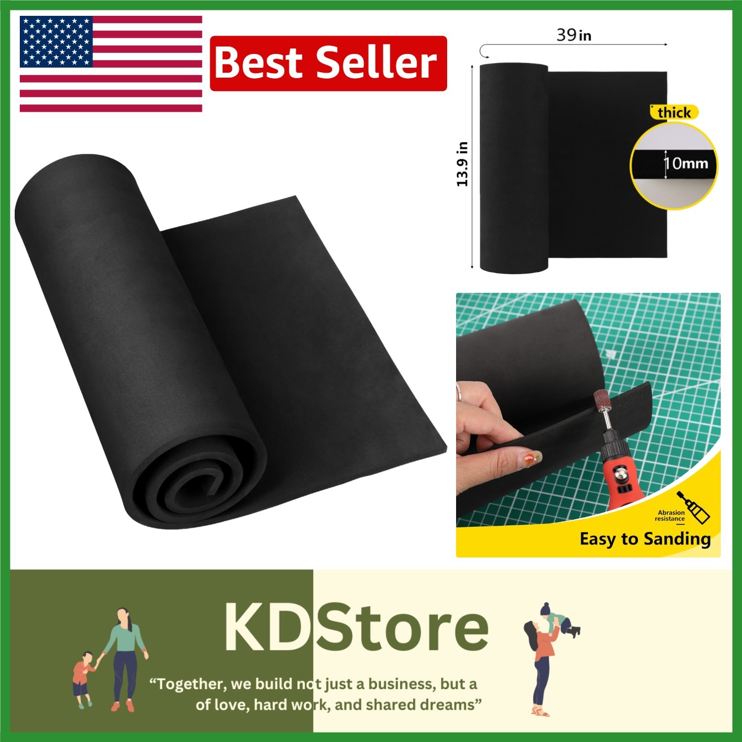 Black EVA Foam Sheets for Cosplay & Crafts