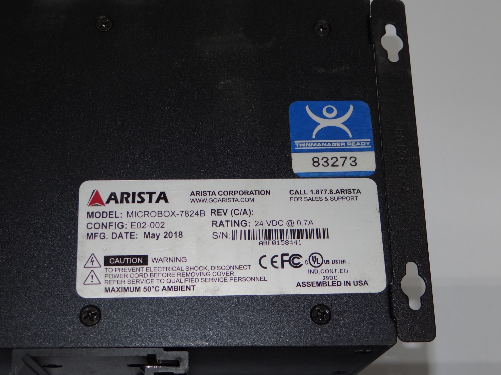 ARISTA MICROBOX-7824B-E02-002 Fanless Computer 2018