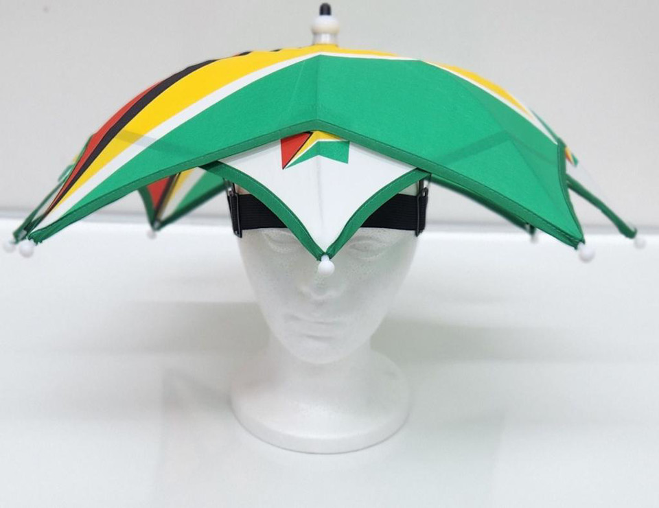 Guyana Umbrella Hat Sun Shade Golf Camping Fishing Hiking Outdoor Foldable