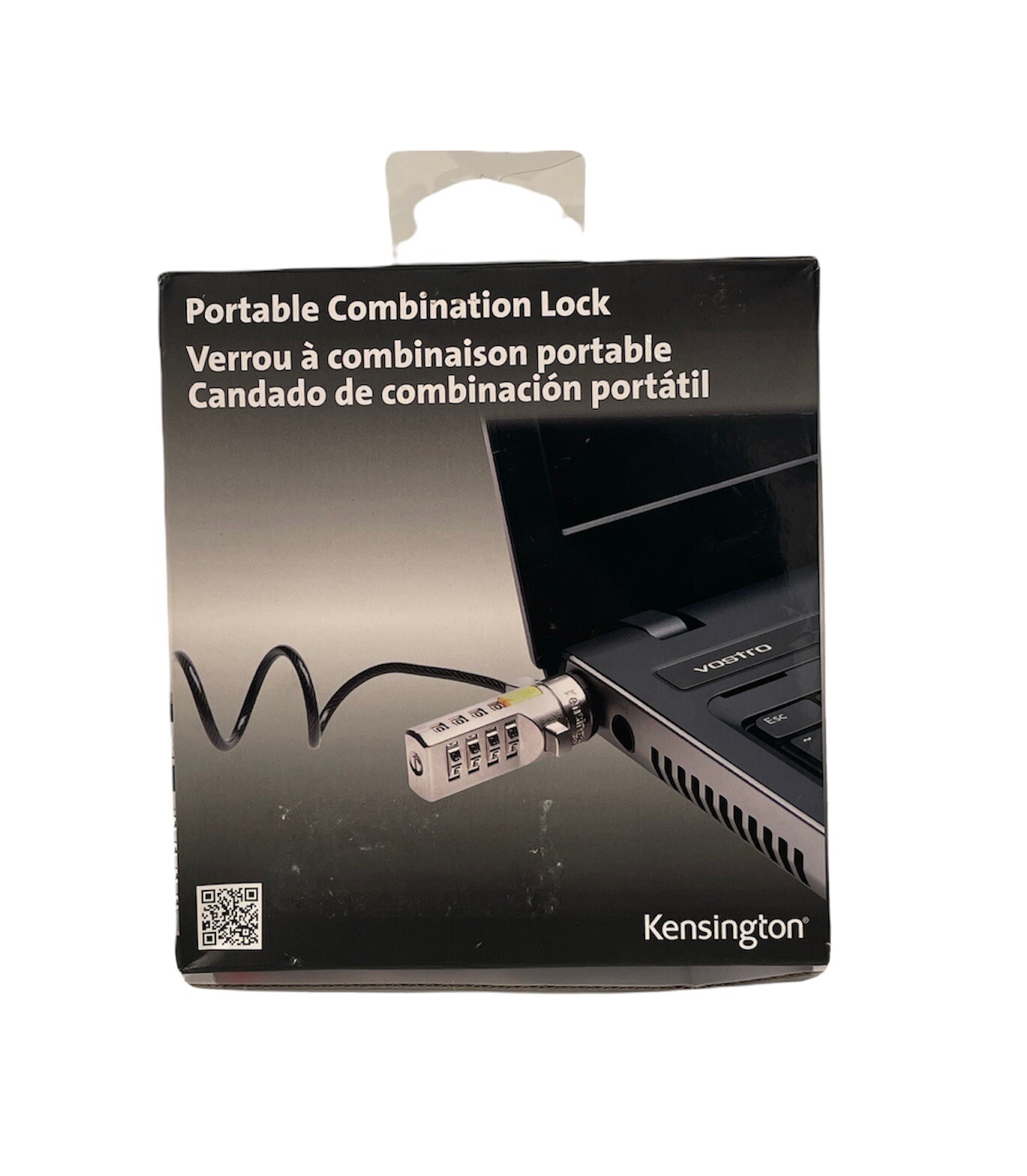 Kensington Portable Combination Lock 6ft T-Bar Cable for Laptops