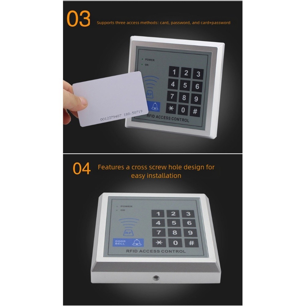 Password Card Induction Door Lock Control Machine with Easy Screw Installation