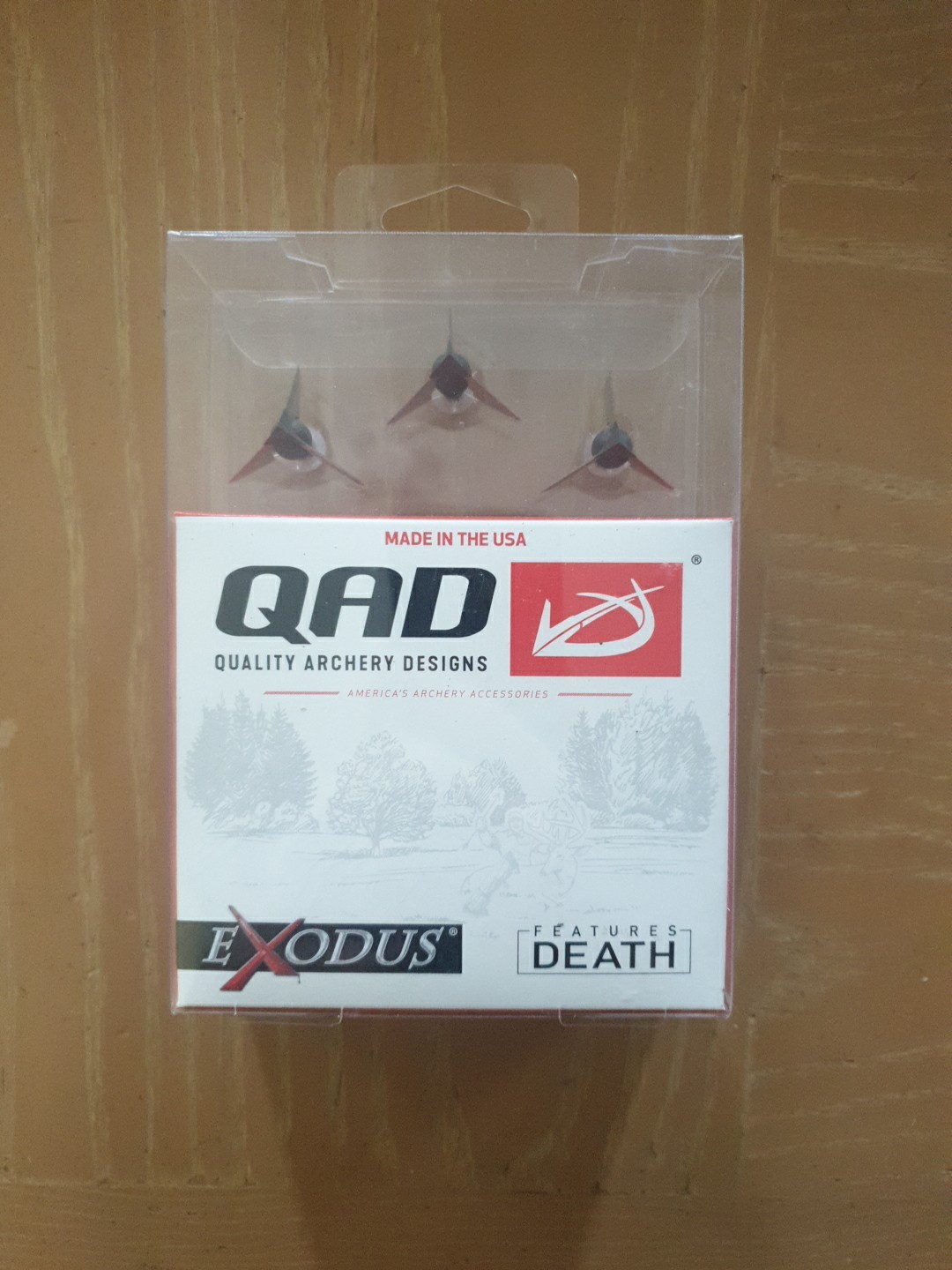 NIB QAD Exodus 100 Grain Full Blade Broadheads 3 Pack