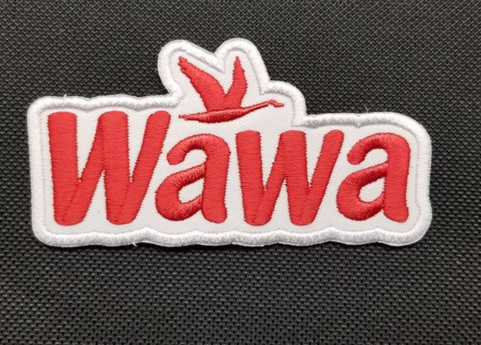 Wawa Logo Patch Red White Convenience Store 2"x3.75" Iron On