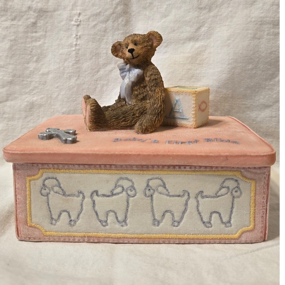 Baby's First Bible Decorate Storage Box - Pink