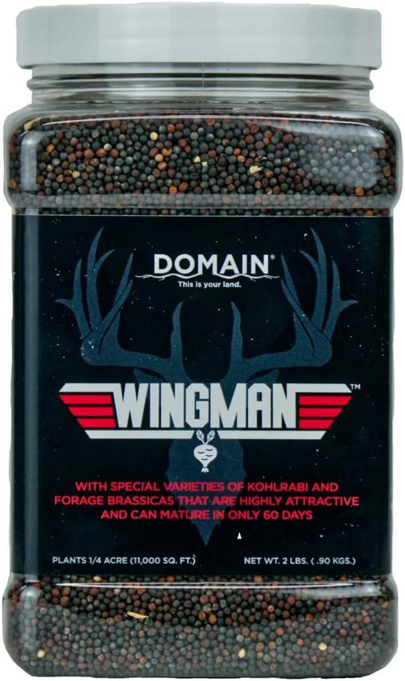 Domain Outdoor Wingman Food Plot Seed Mix for Deer, 1/4 Acre, Unique Mix of Bras