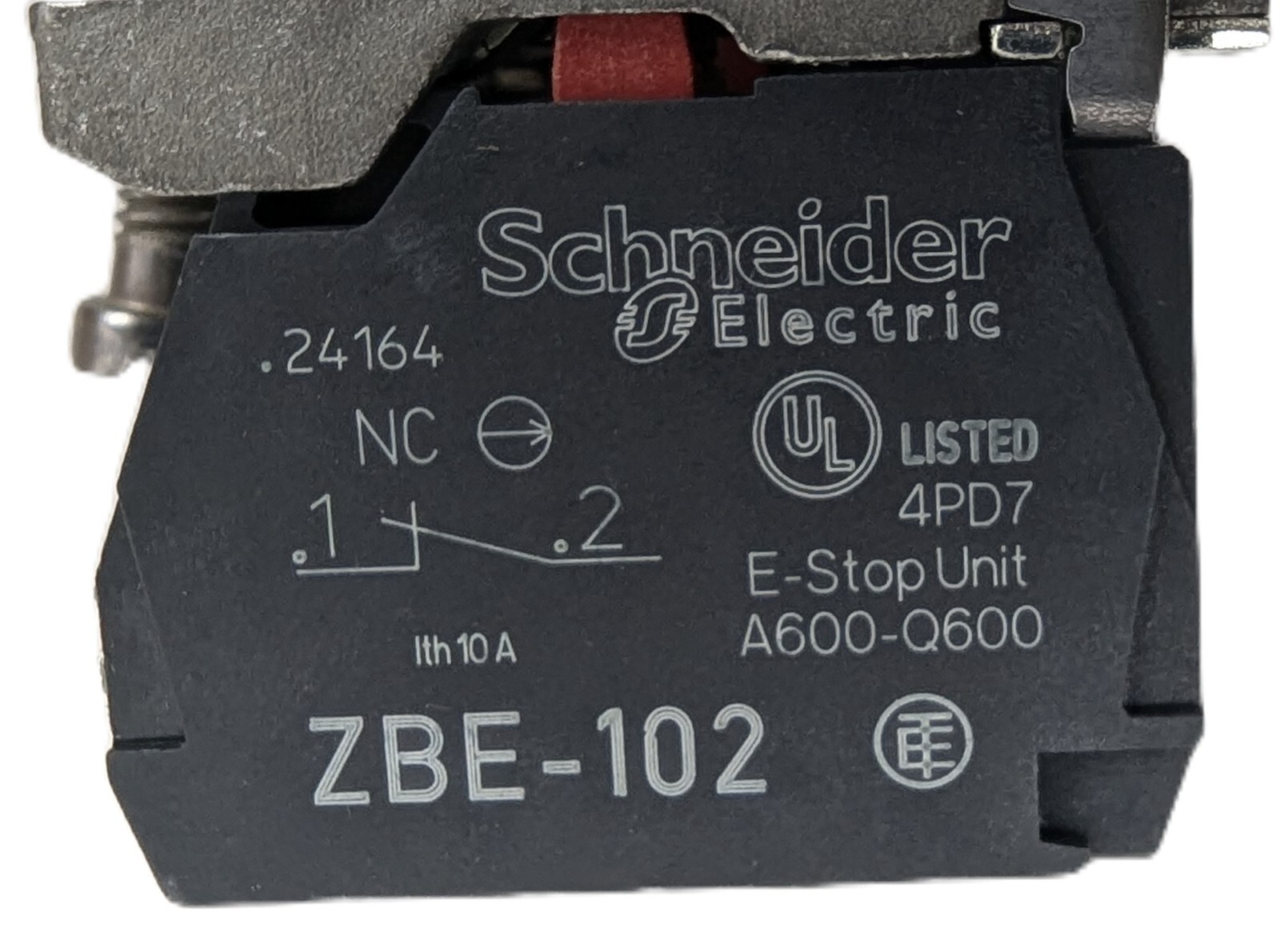 Schneider XB4AEQ4020S1 Push Button Switch Red with 2-NC Panel Mount 22mm NEW