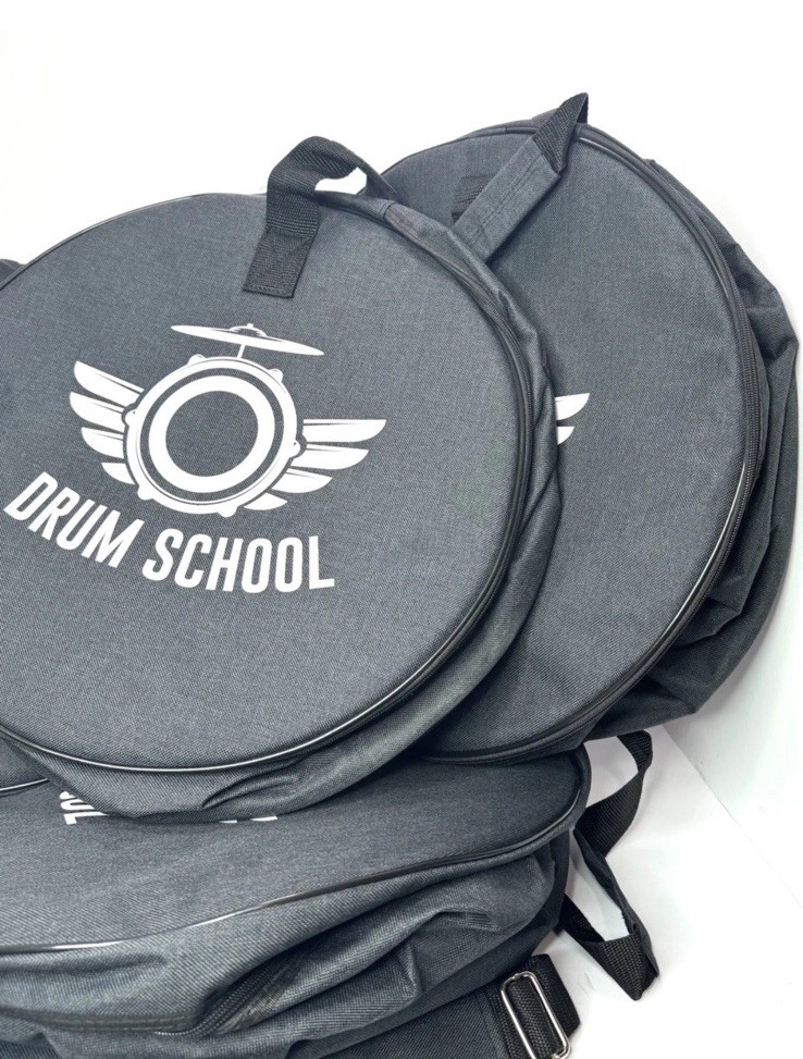 4-Piece Drum Bag Set Soft Carry Cases Black w/ Shoulder Strap