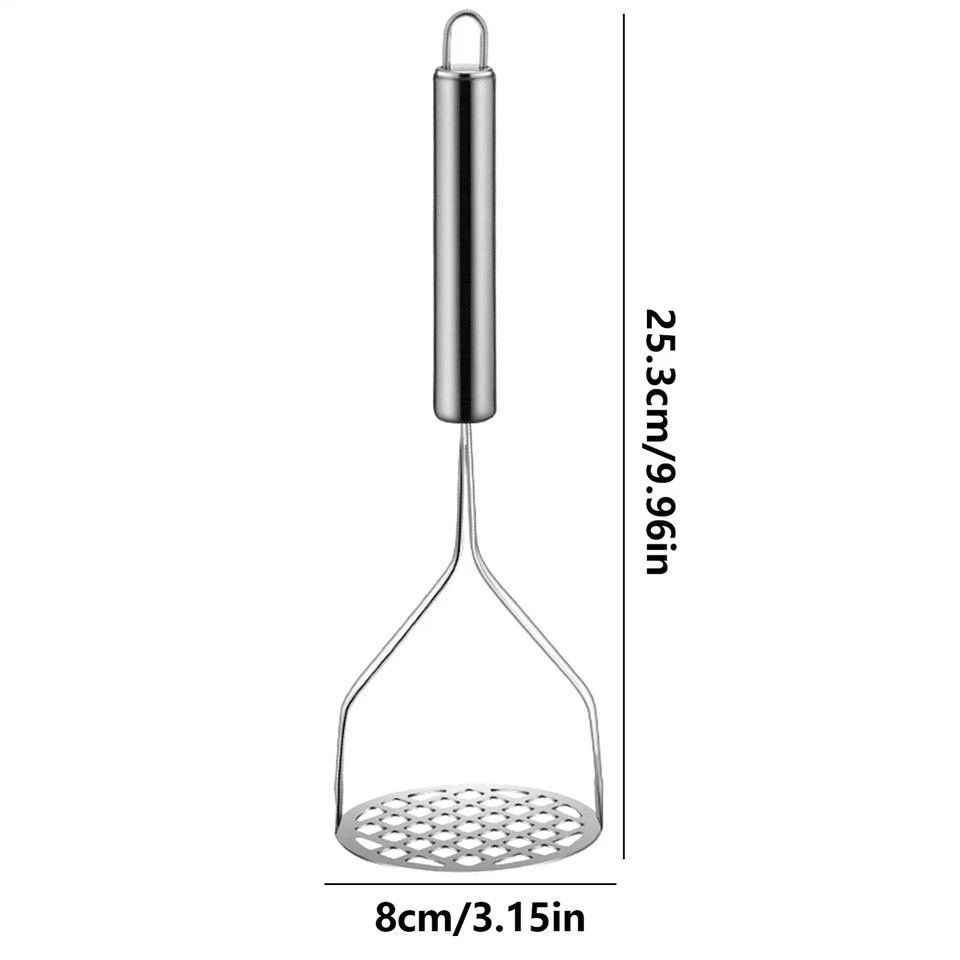 Potato Masher Hangable Stainless Steel Ricer & Vegetable Crusher Kitchen Gadget*