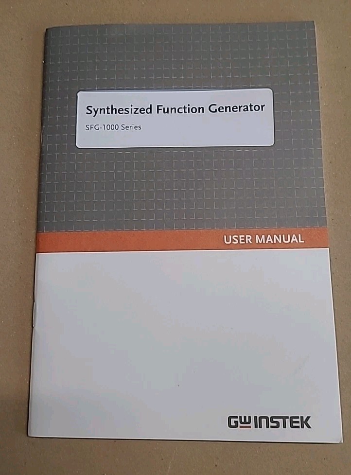 GW INSTEK User Manual SFG-1000 Synthesized Function Generator