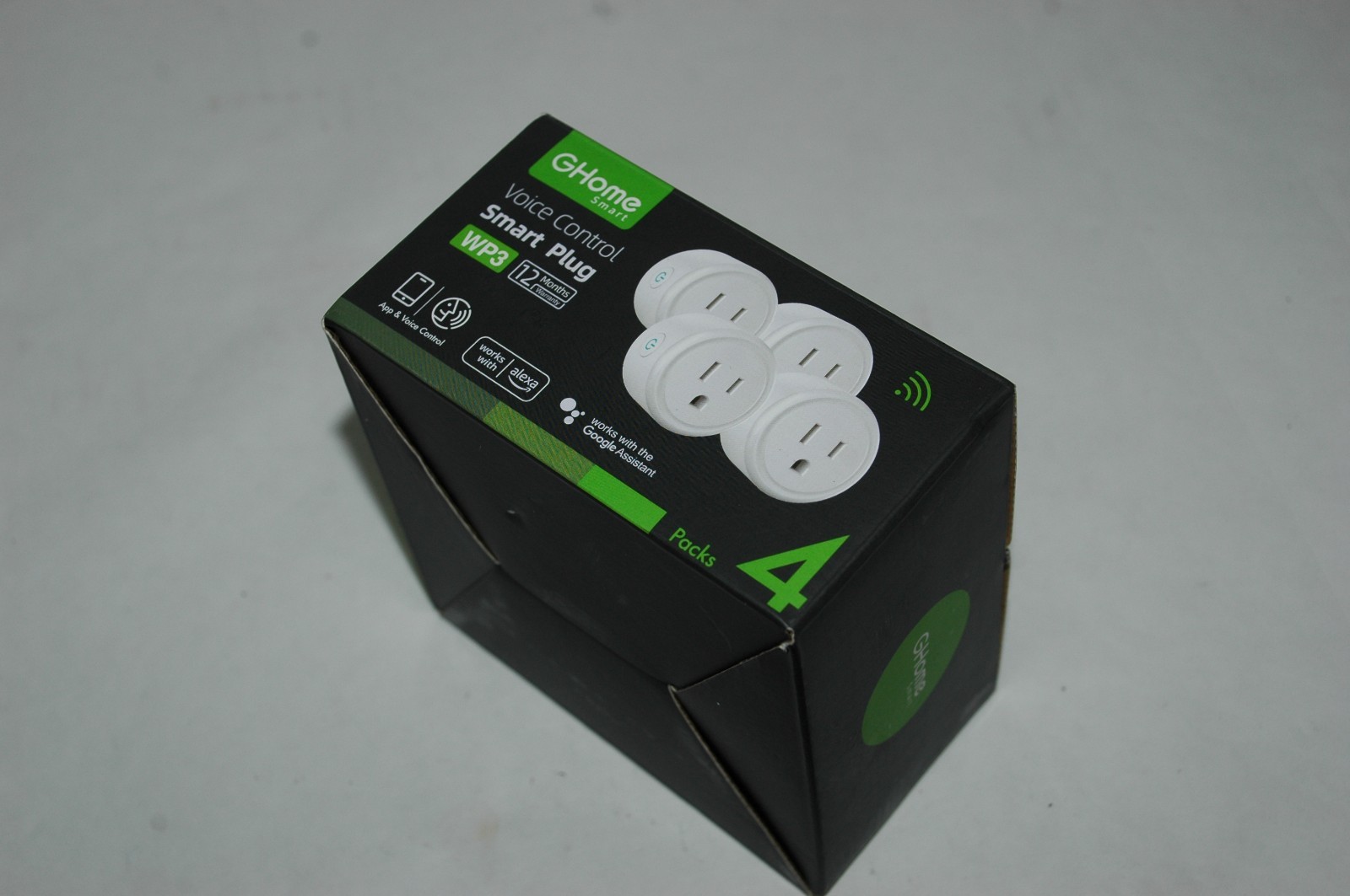 Ghome Smart Voice Control Smart Plug WP3 White 4 Pack (B2)