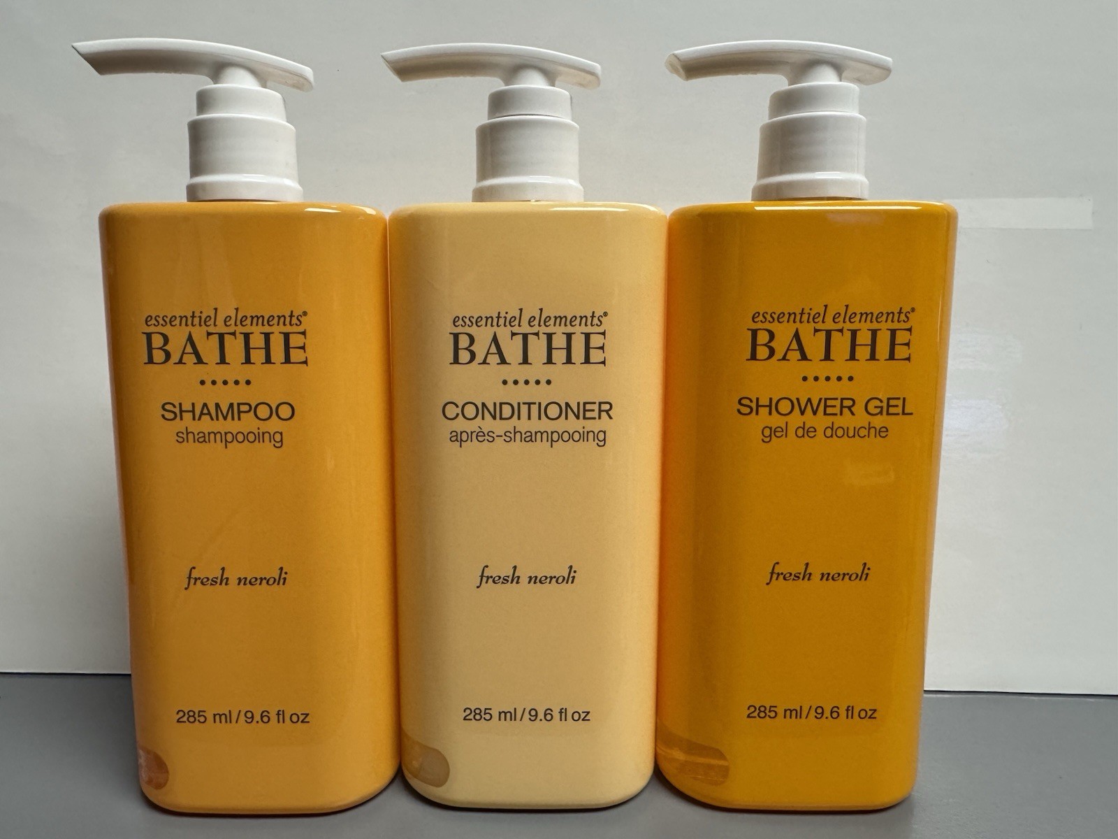3 PACK Essentiel Elements Bathe Collection Shampoo Conditioner Body Wash 9.6oz