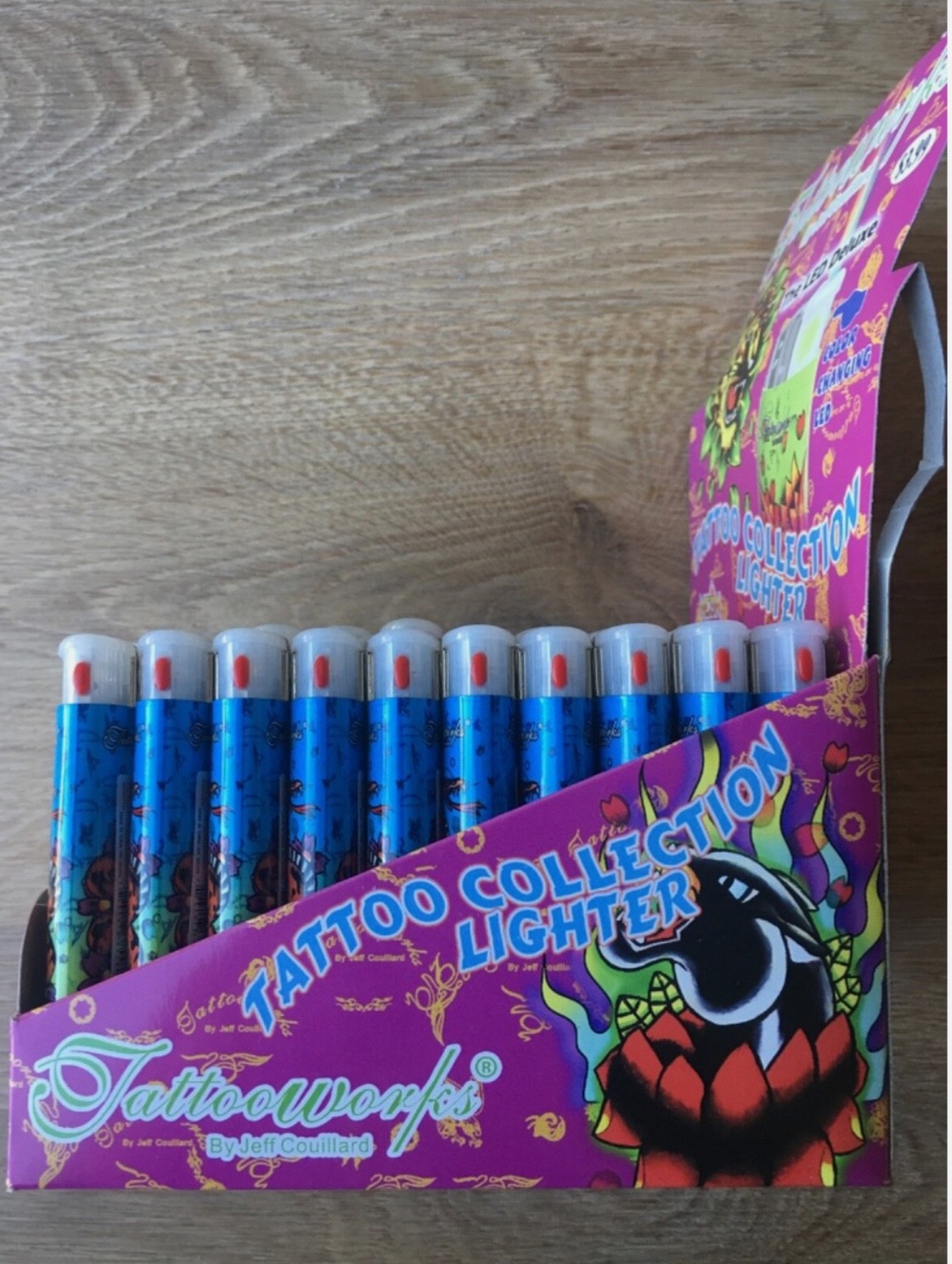Neon Tattooworks Lighters Assorted Designs 50 Count Pack